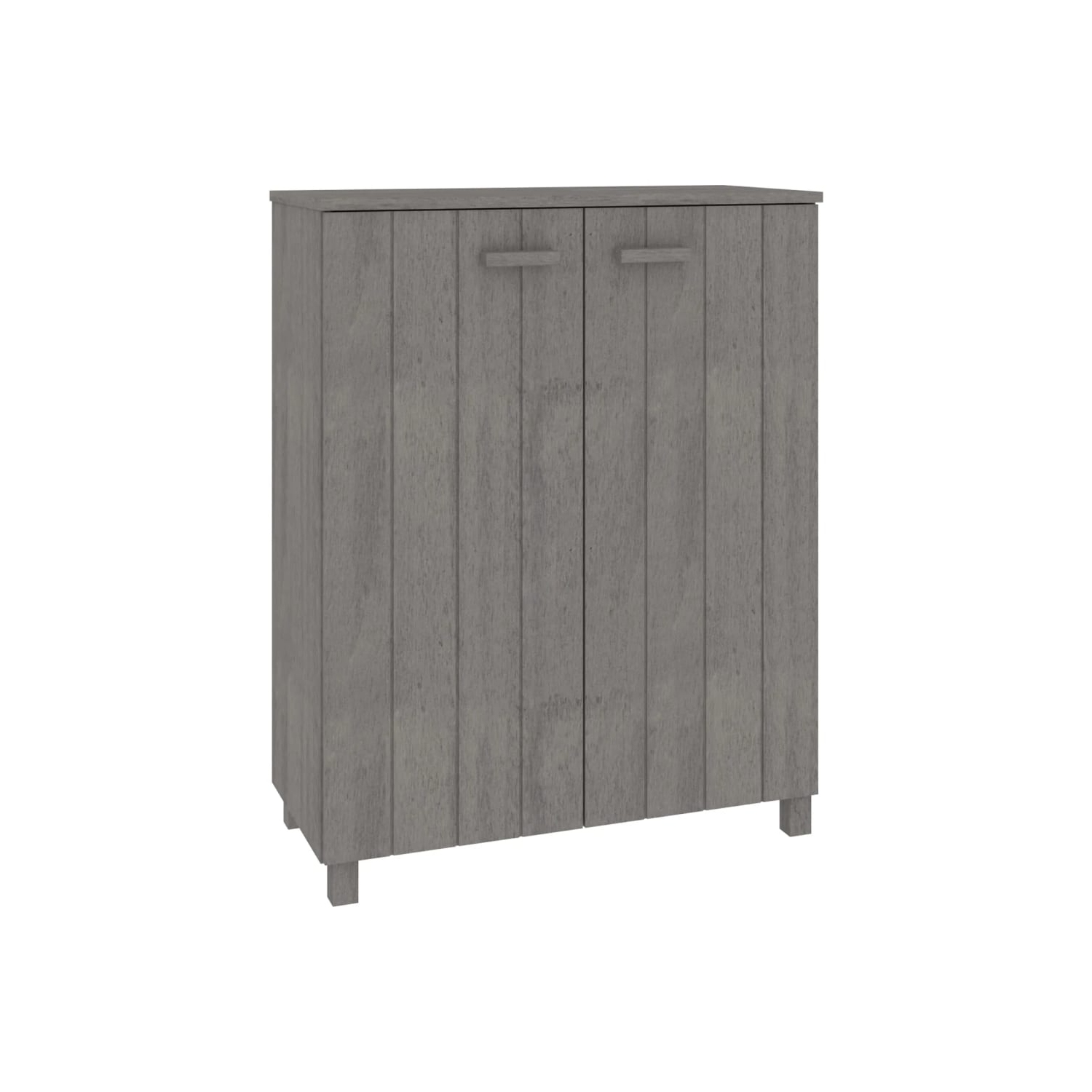 vidaXL Shoe Cabinet HAMAR Light Grey 85x40x108 cm Solid Wood Pine