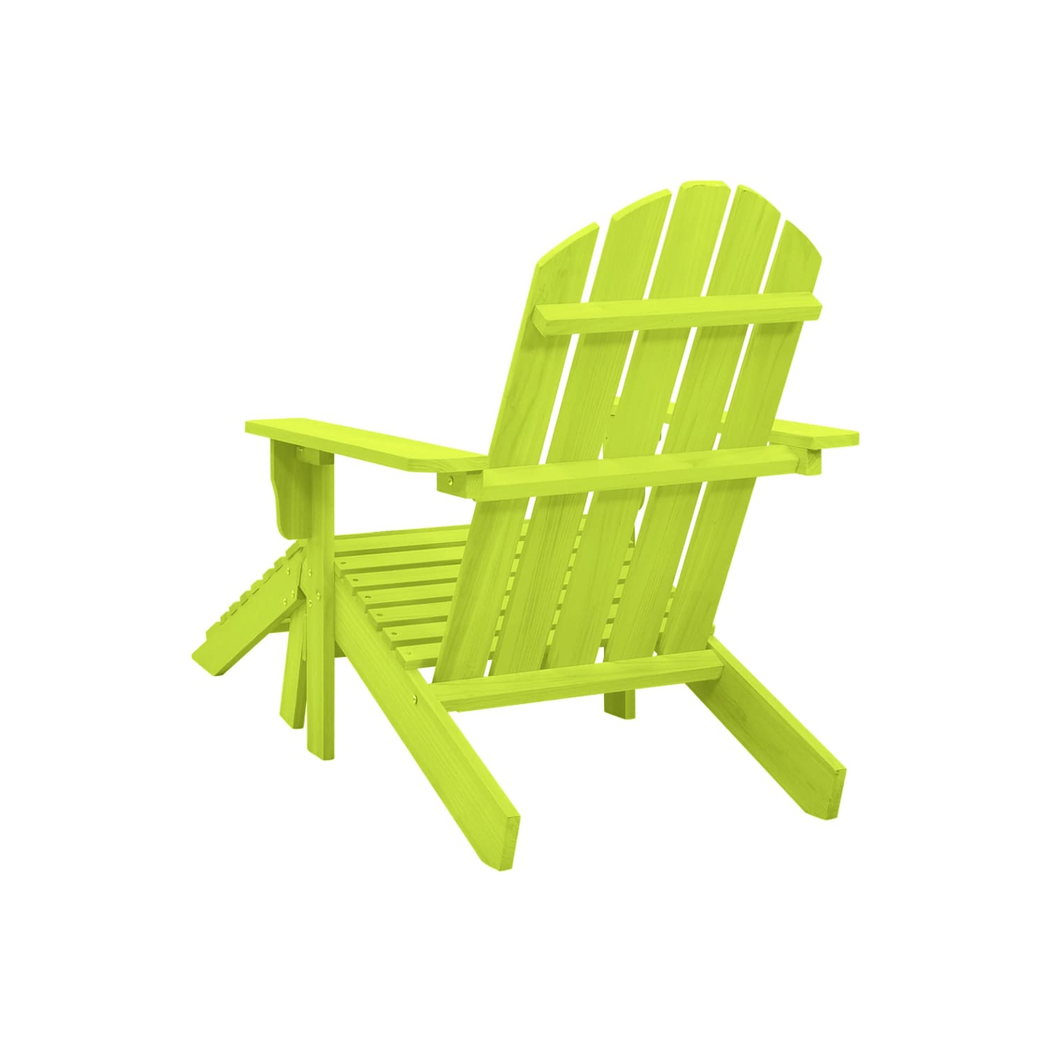 Fauteuil Adirondack Garden avec pouf en bois de sapin massif vert