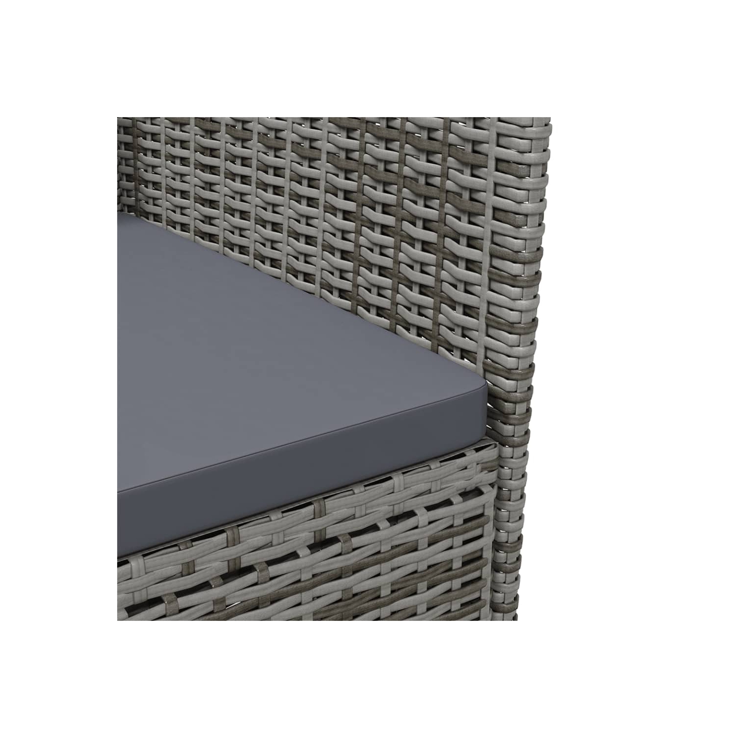 vidaXL Garden Dining Chairs 2 pcs Poly Rattan Grey