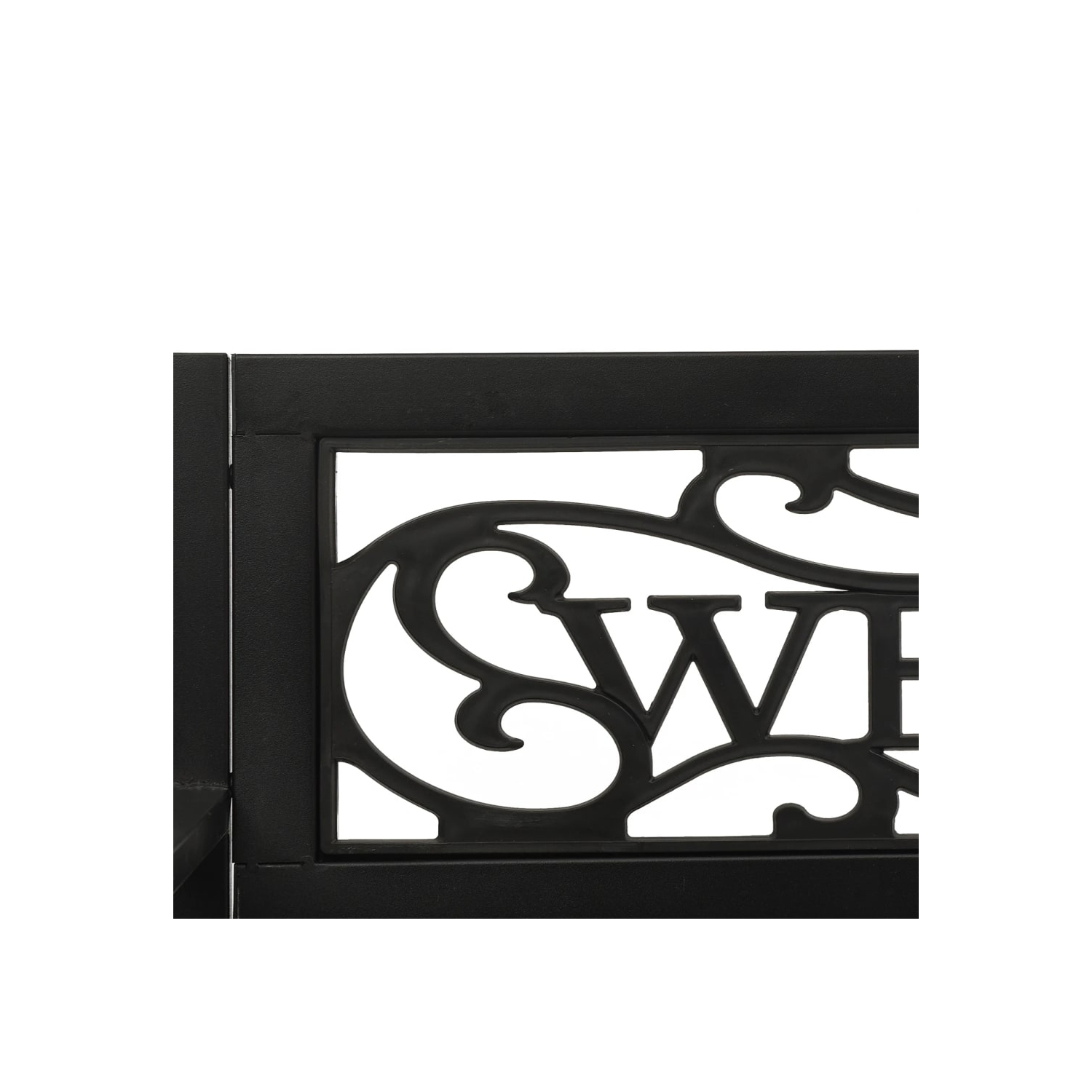 vidaXL Garden Swing Bench 125 cm Steel and Plastic Black