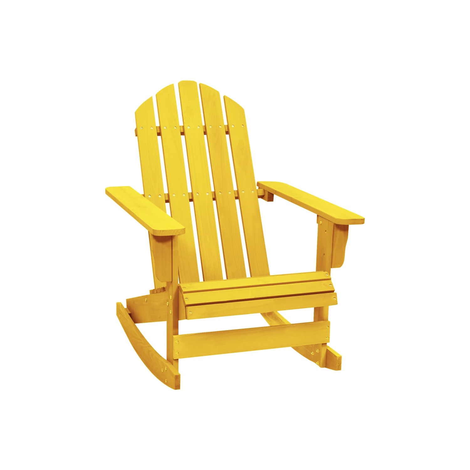 Chaise berçante Adirondack Garden de vidaXL en bois de sapin jaune uni