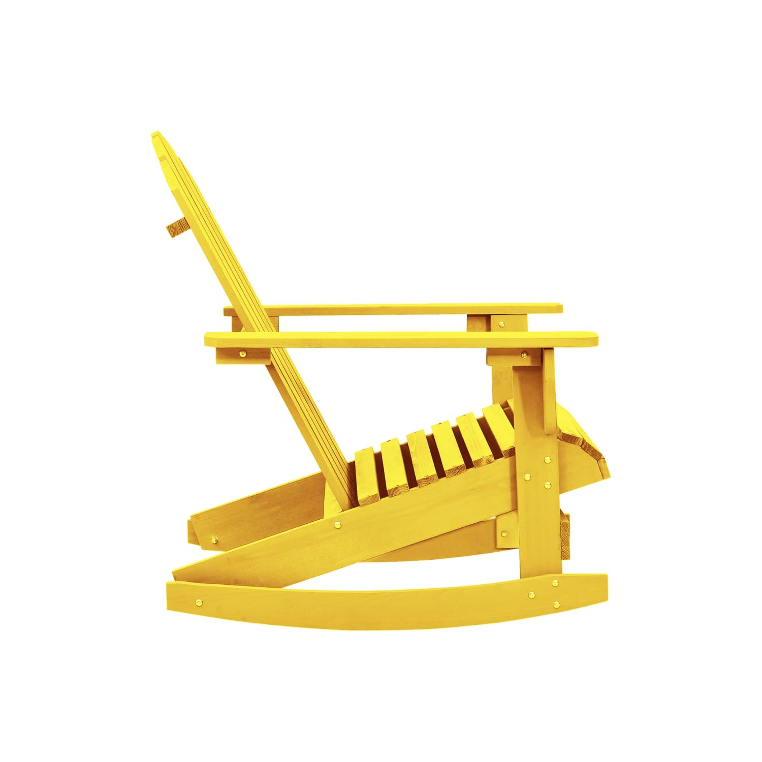 Chaise berçante Adirondack Garden de vidaXL en bois de sapin jaune uni