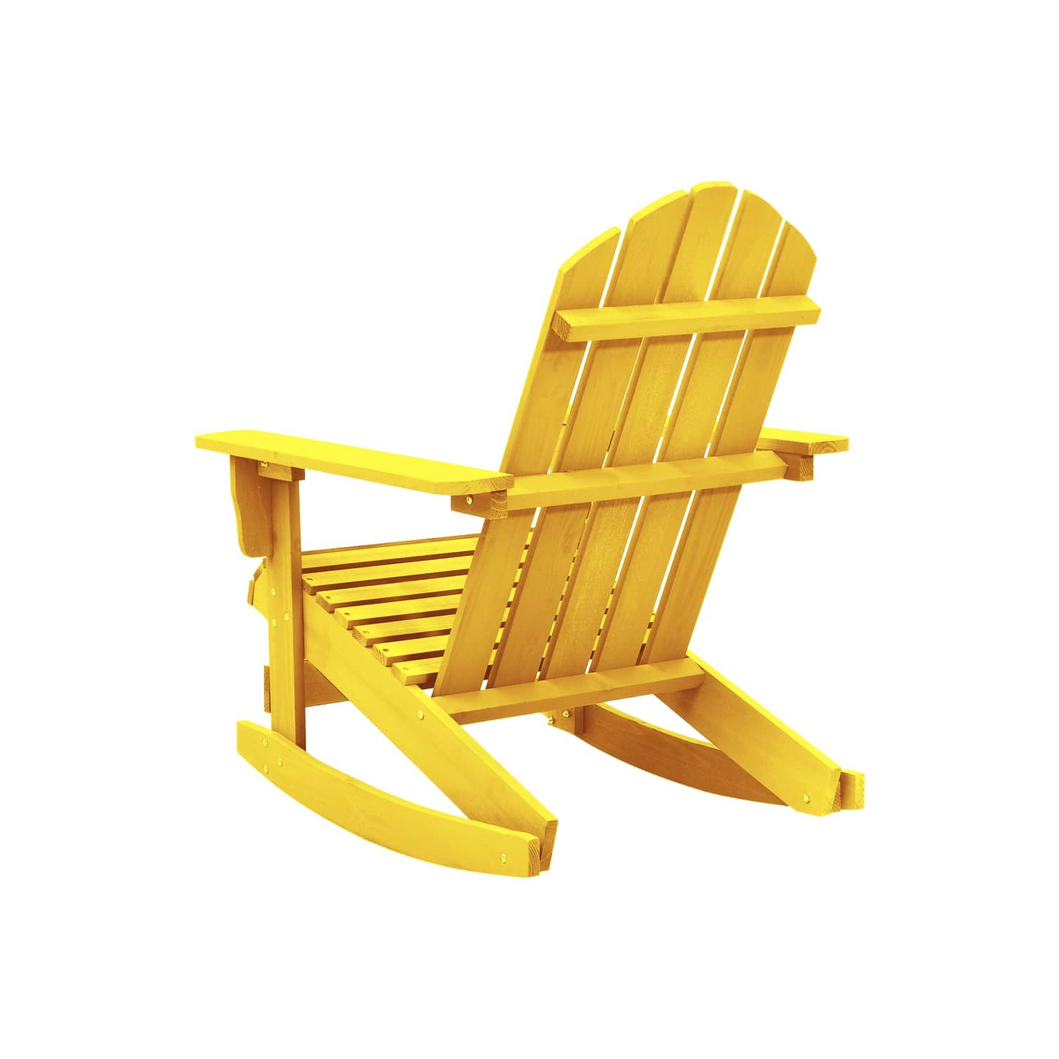 Chaise berçante Adirondack Garden de vidaXL en bois de sapin jaune uni