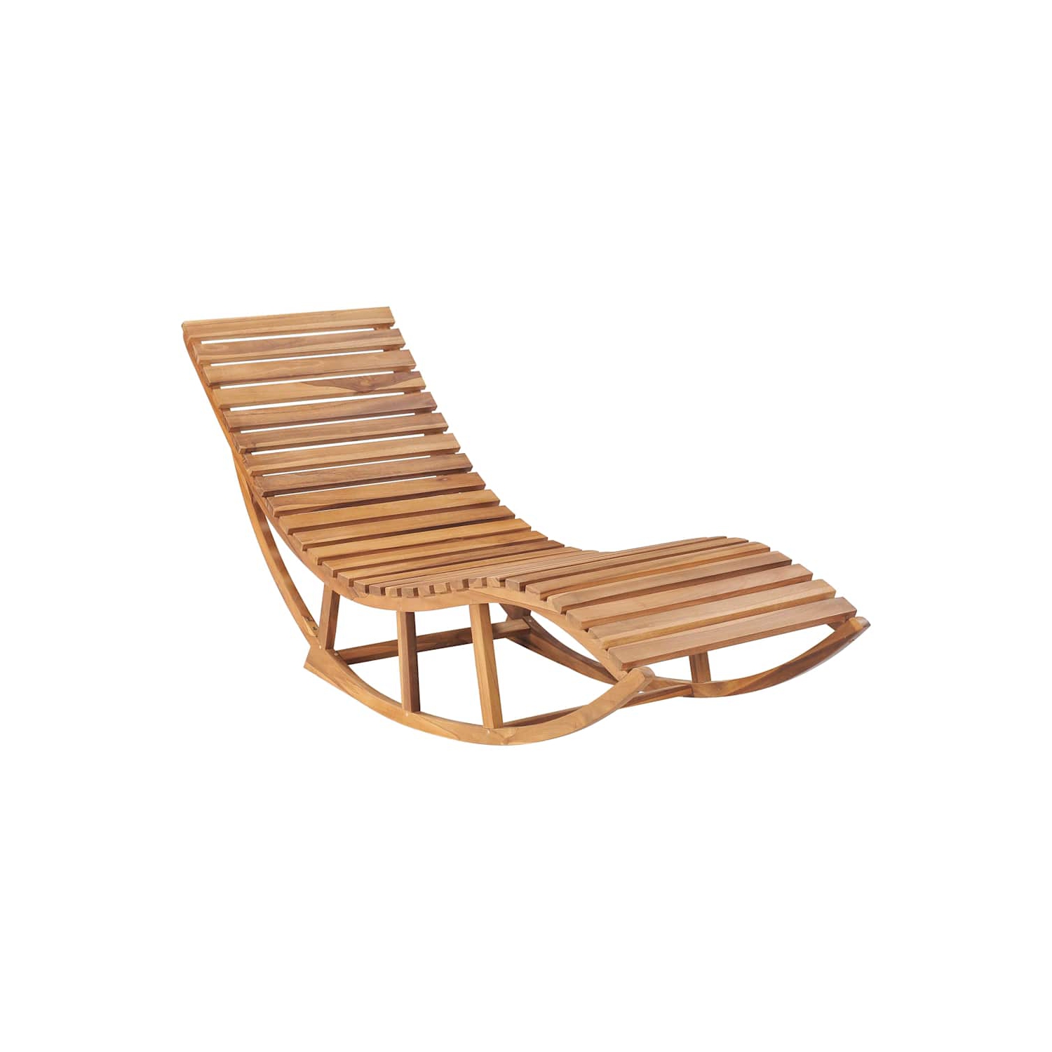 Chaise berçante en teck massif de vidaXL