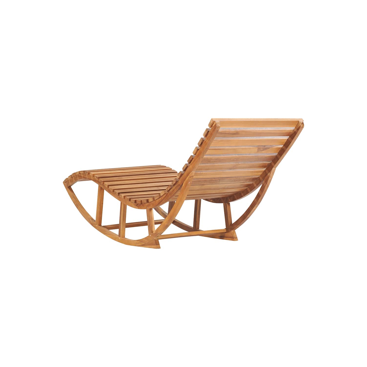 Chaise berçante en teck massif de vidaXL