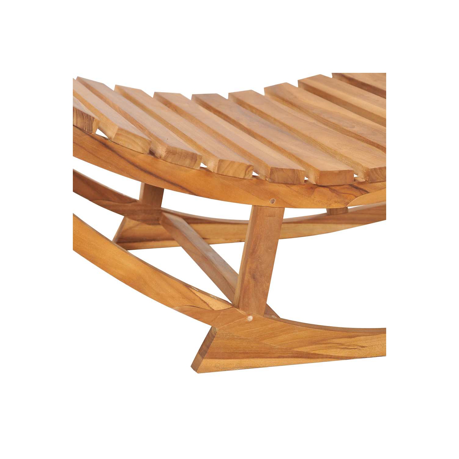 Chaise berçante en teck massif de vidaXL