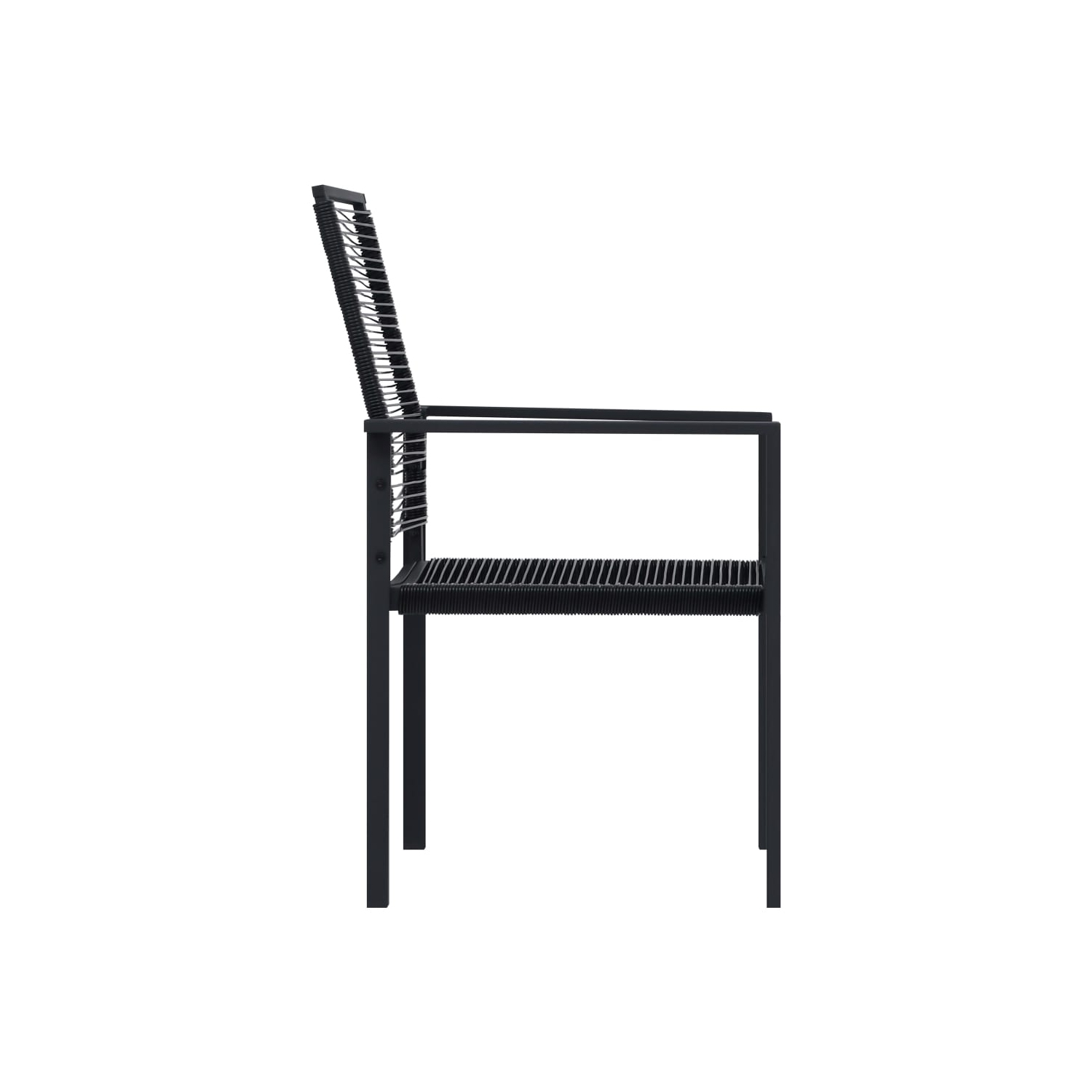 vidaXL Garden Chairs 2 pcs PVC Rattan Black