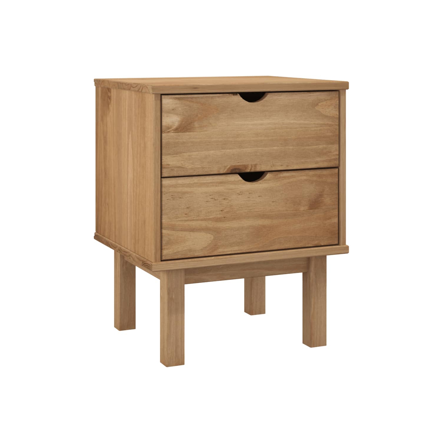 vidaXL Bedside Cabinet OTTA 45x39x57 cm Solid Wood Pine