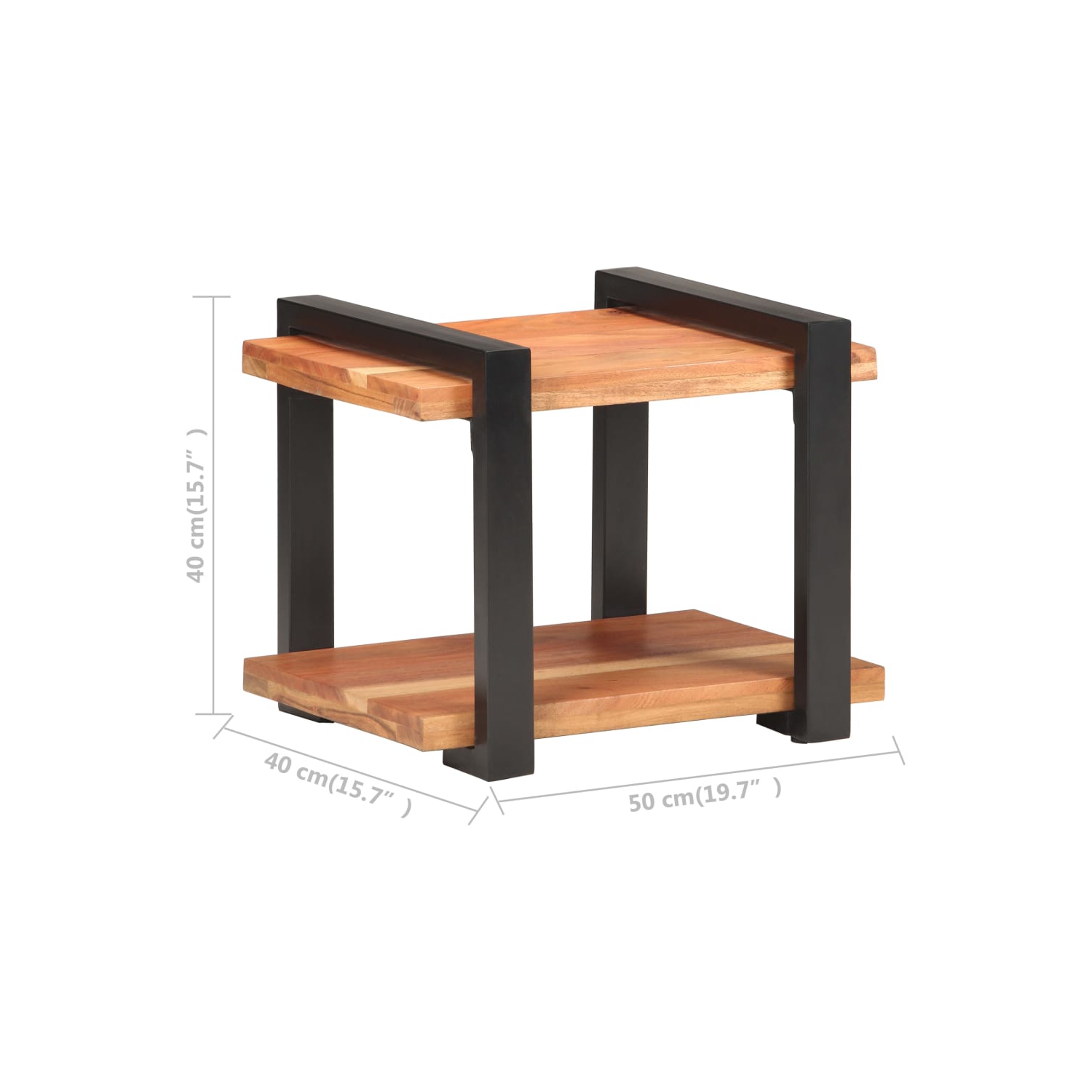 vidaXL Bedside Cabinet 50x40x40 cm Solid Acacia Wood