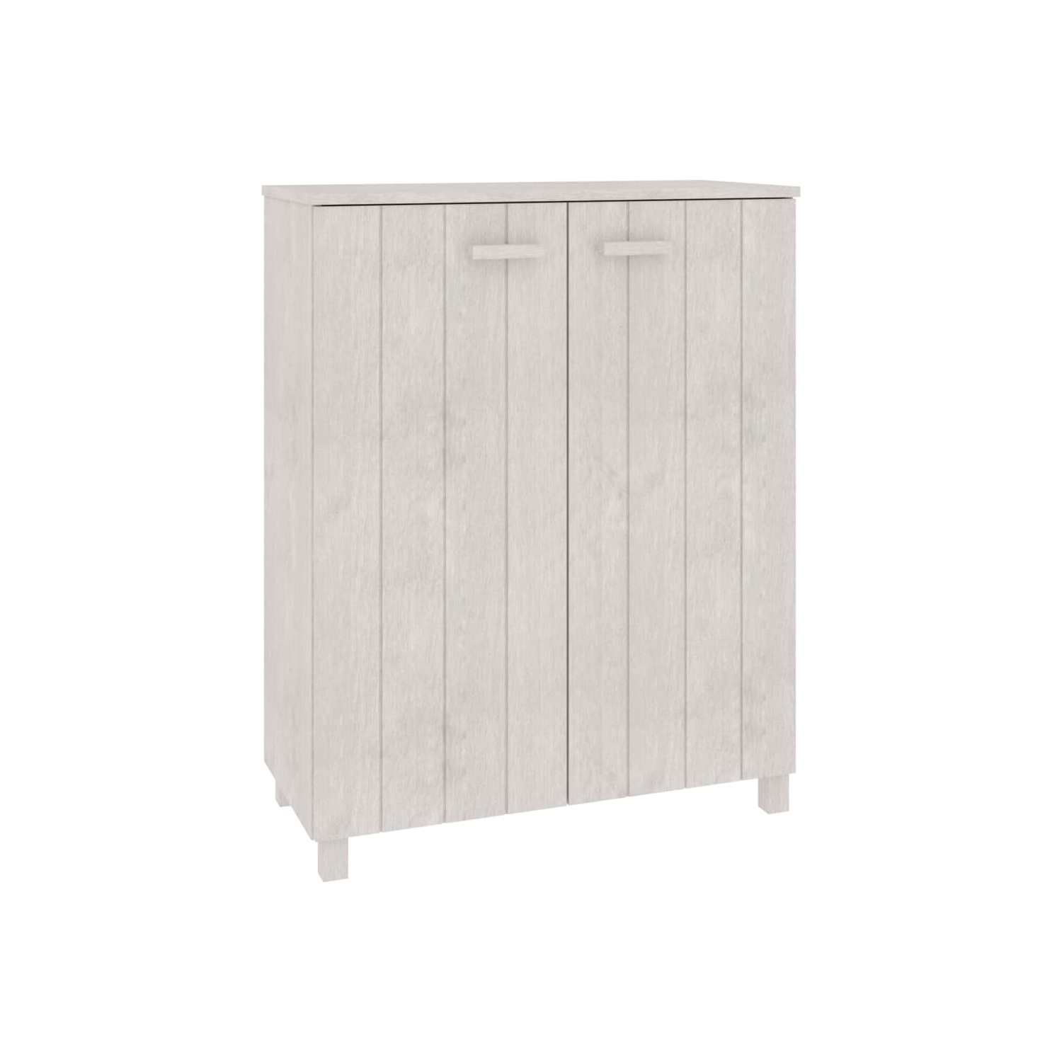 vidaXL Shoe Cabinet HAMAR White 85x40x108 cm Solid Wood Pine