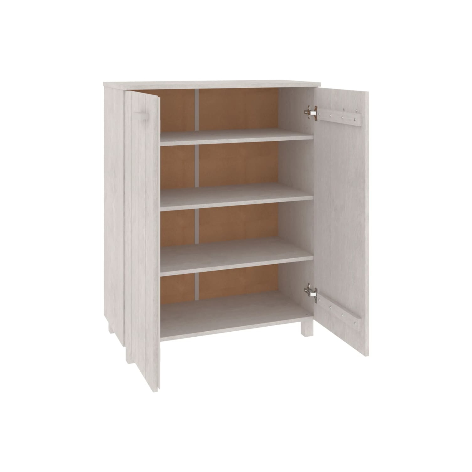 vidaXL Shoe Cabinet HAMAR White 85x40x108 cm Solid Wood Pine