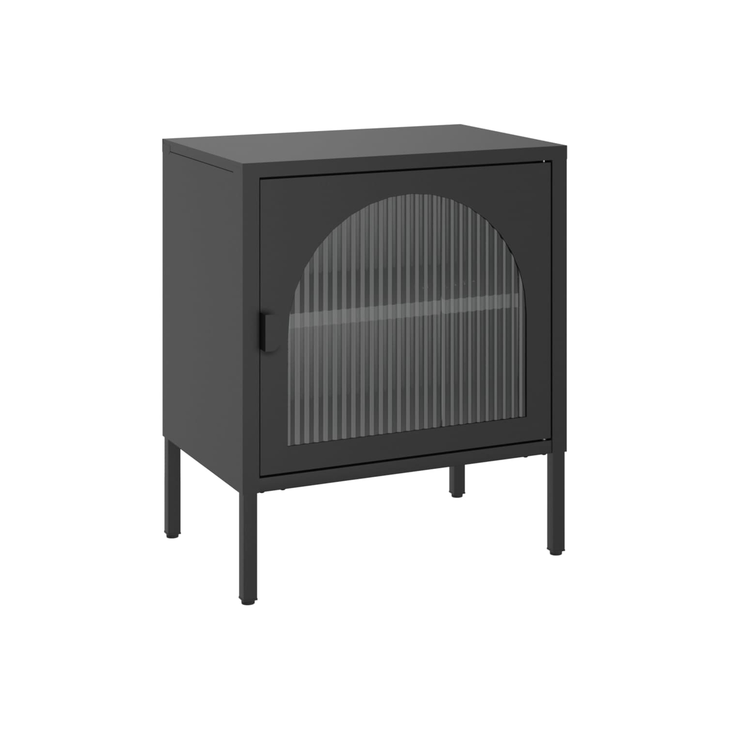 vidaXL Nightstand Black 50x35x60 cm Glass and Steel