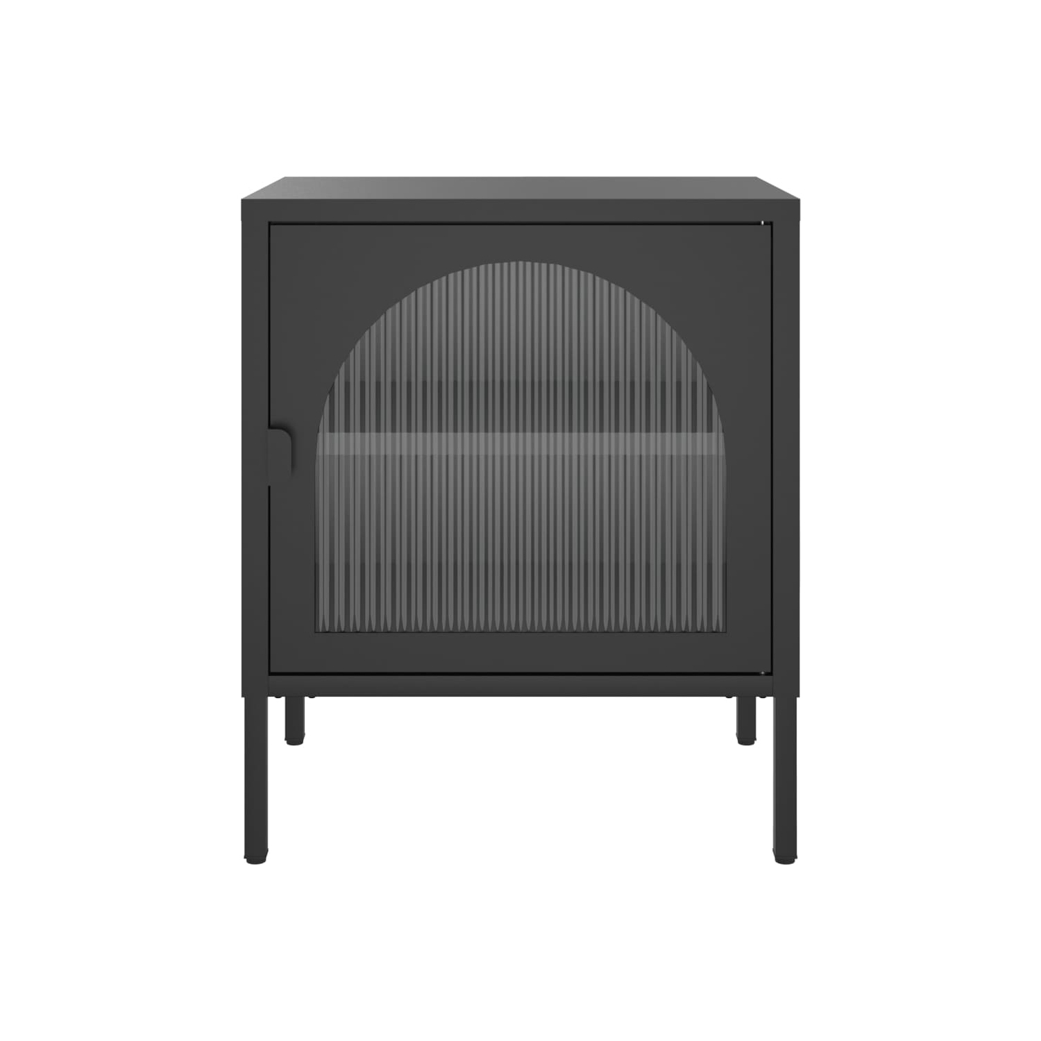 vidaXL Nightstand Black 50x35x60 cm Glass and Steel