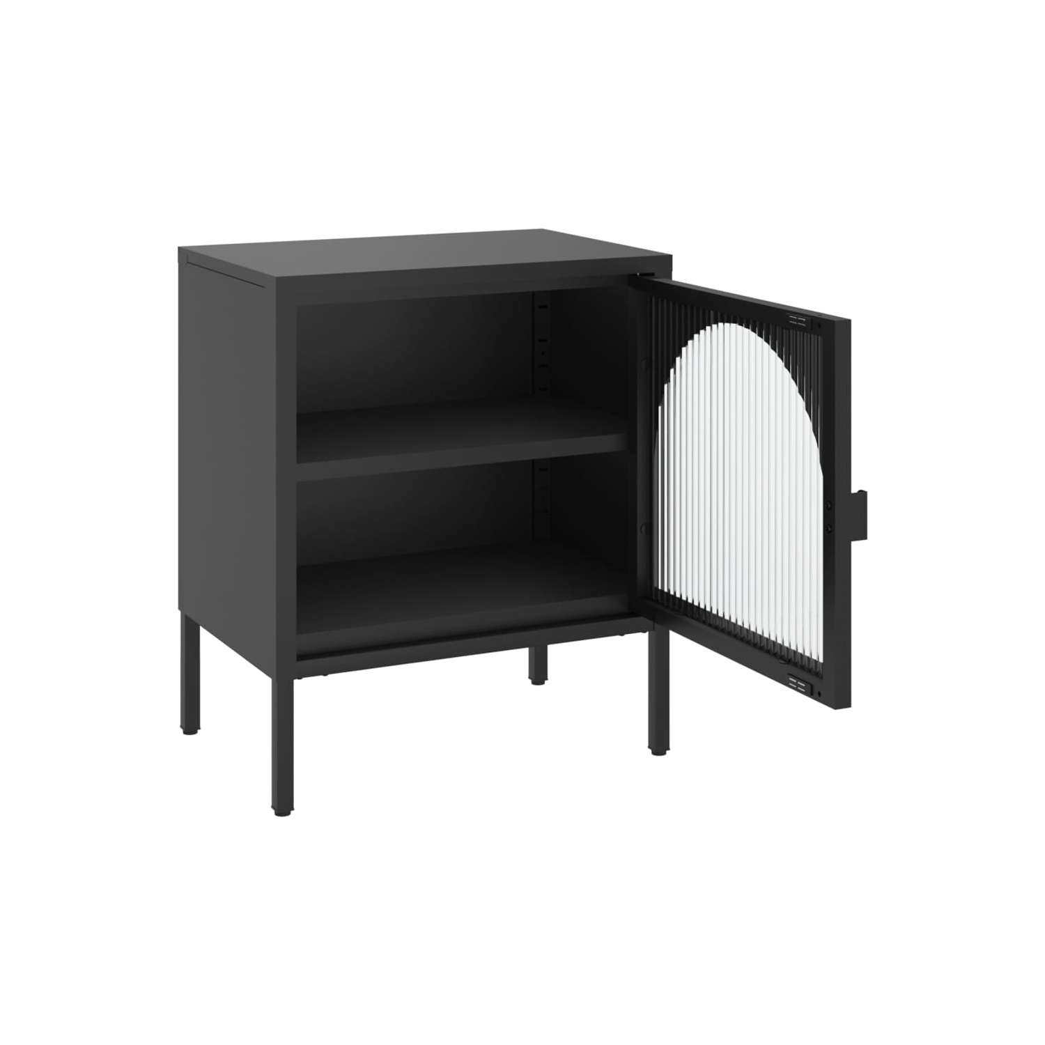 vidaXL Nightstand Black 50x35x60 cm Glass and Steel