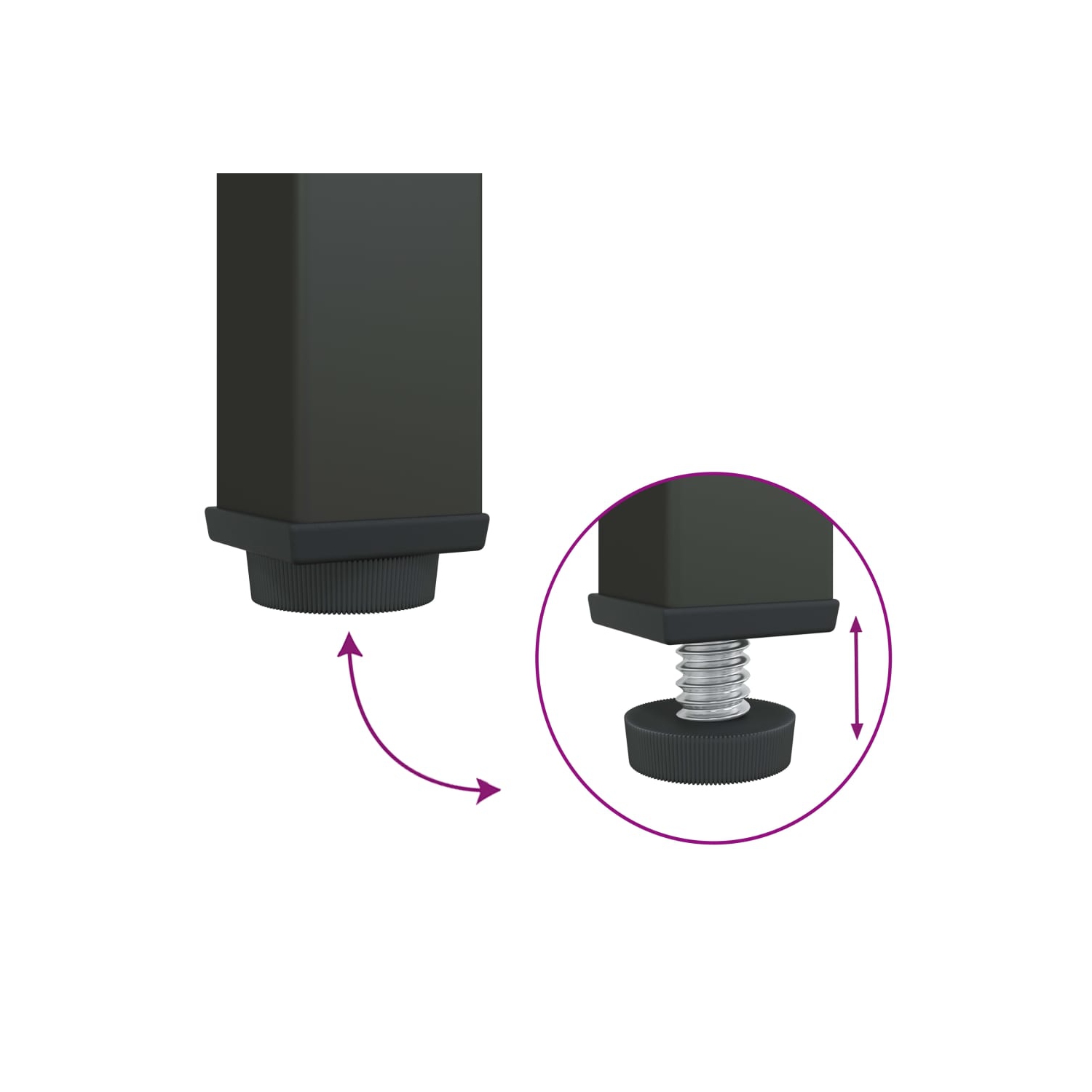 vidaXL Nightstand Black 50x35x60 cm Glass and Steel