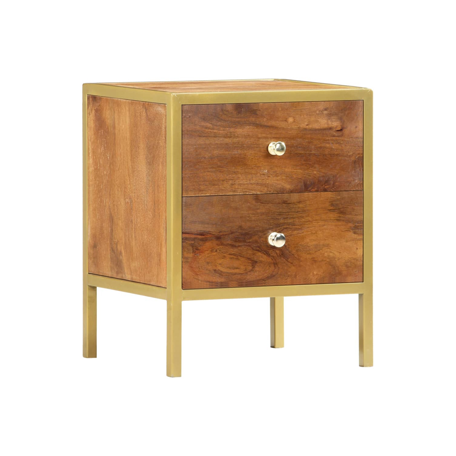 vidaXL Bedside Cabinet 40x35x50 cm Solid Mango Wood