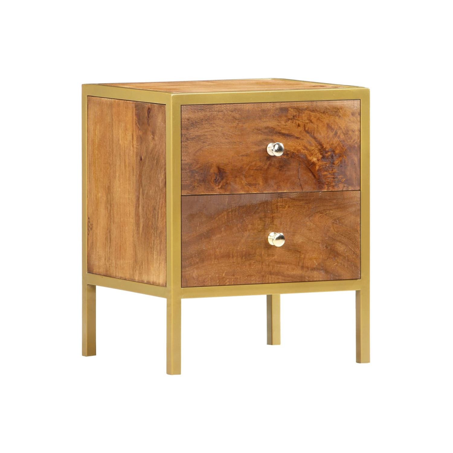 vidaXL Bedside Cabinet 40x35x50 cm Solid Mango Wood