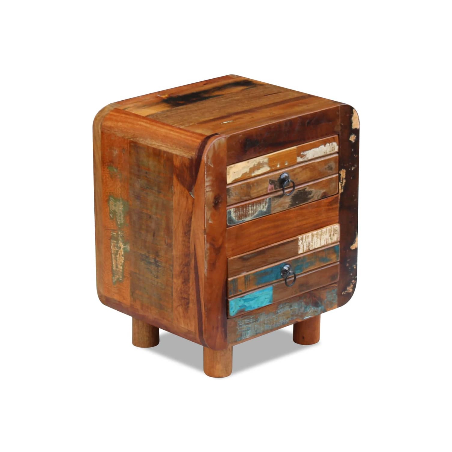 vidaXL Night Cabinet Solid Reclaimed Wood 43x33x51 cm
