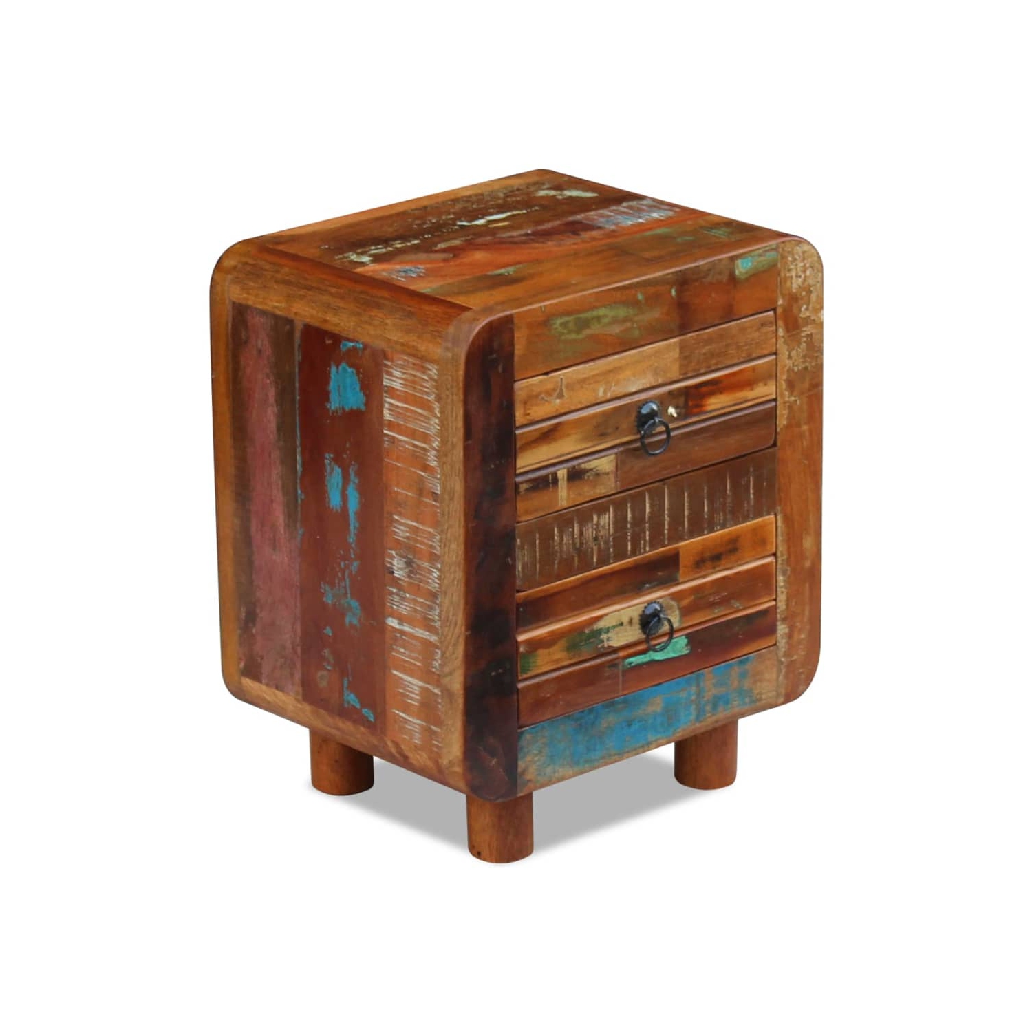 vidaXL Night Cabinet Solid Reclaimed Wood 43x33x51 cm