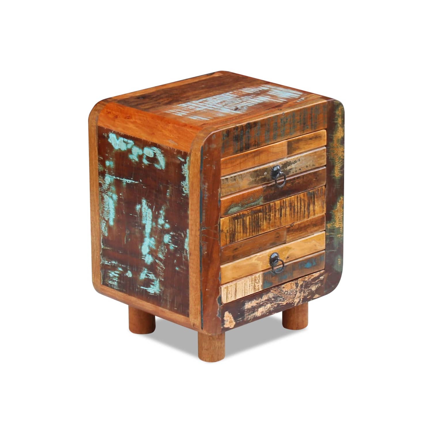 vidaXL Night Cabinet Solid Reclaimed Wood 43x33x51 cm