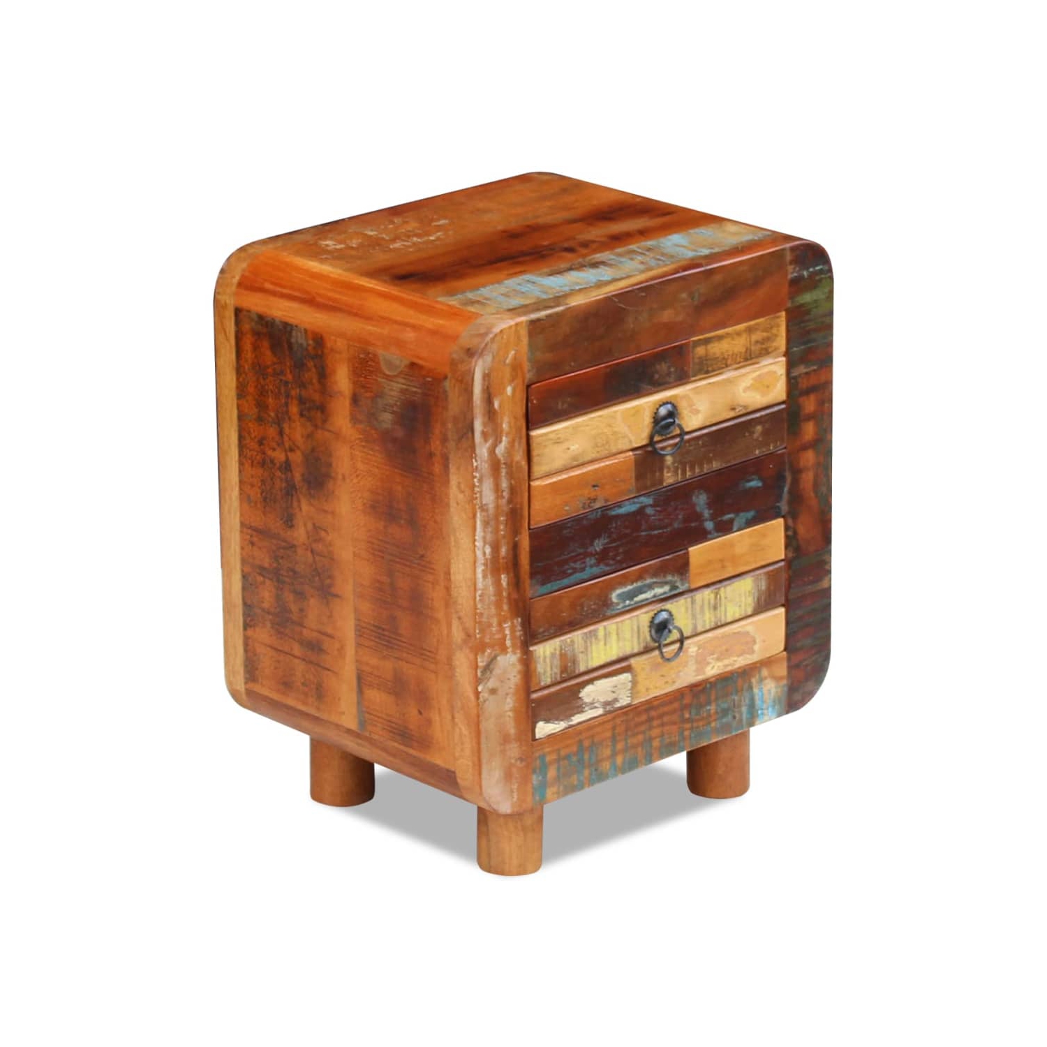 vidaXL Night Cabinet Solid Reclaimed Wood 43x33x51 cm