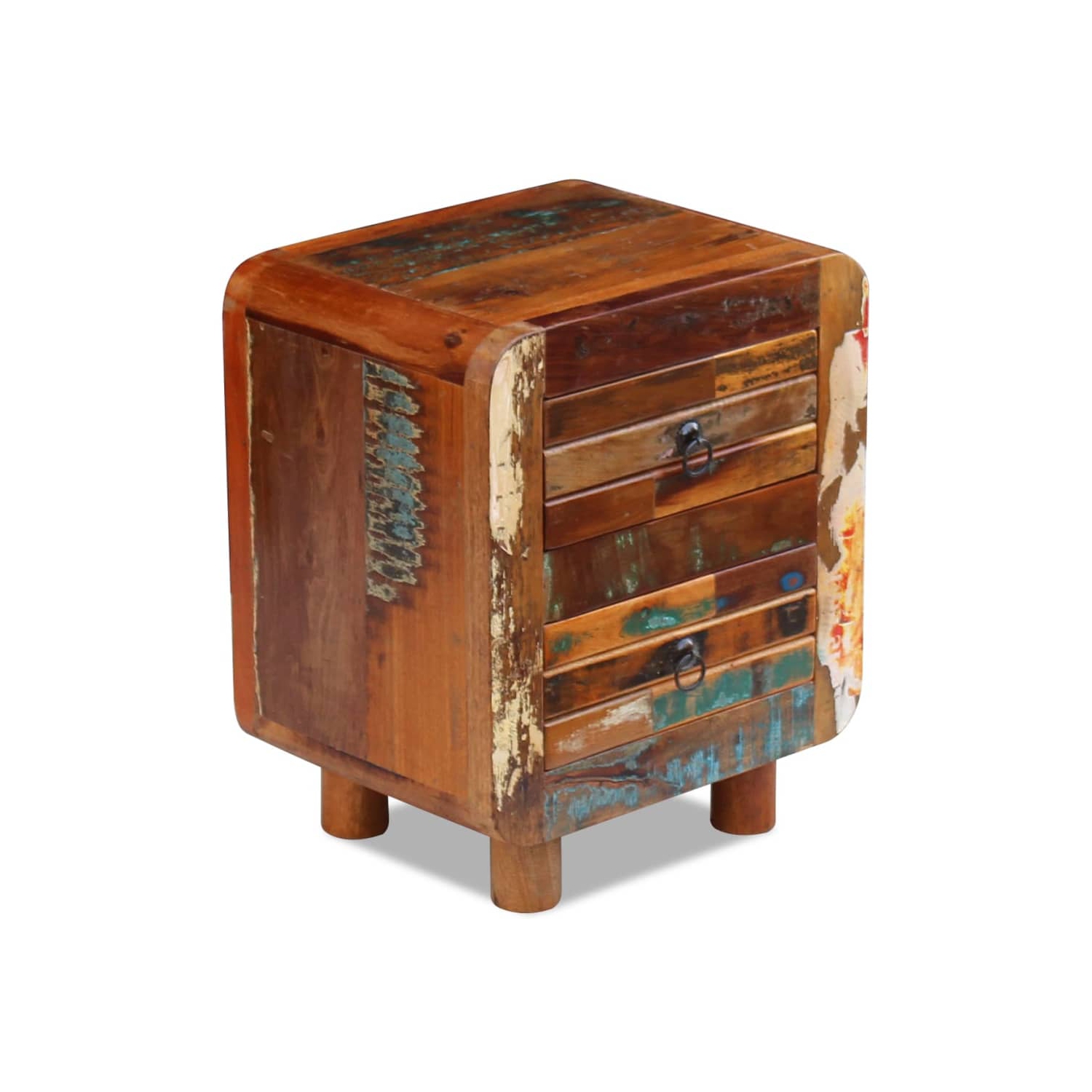 vidaXL Night Cabinet Solid Reclaimed Wood 43x33x51 cm