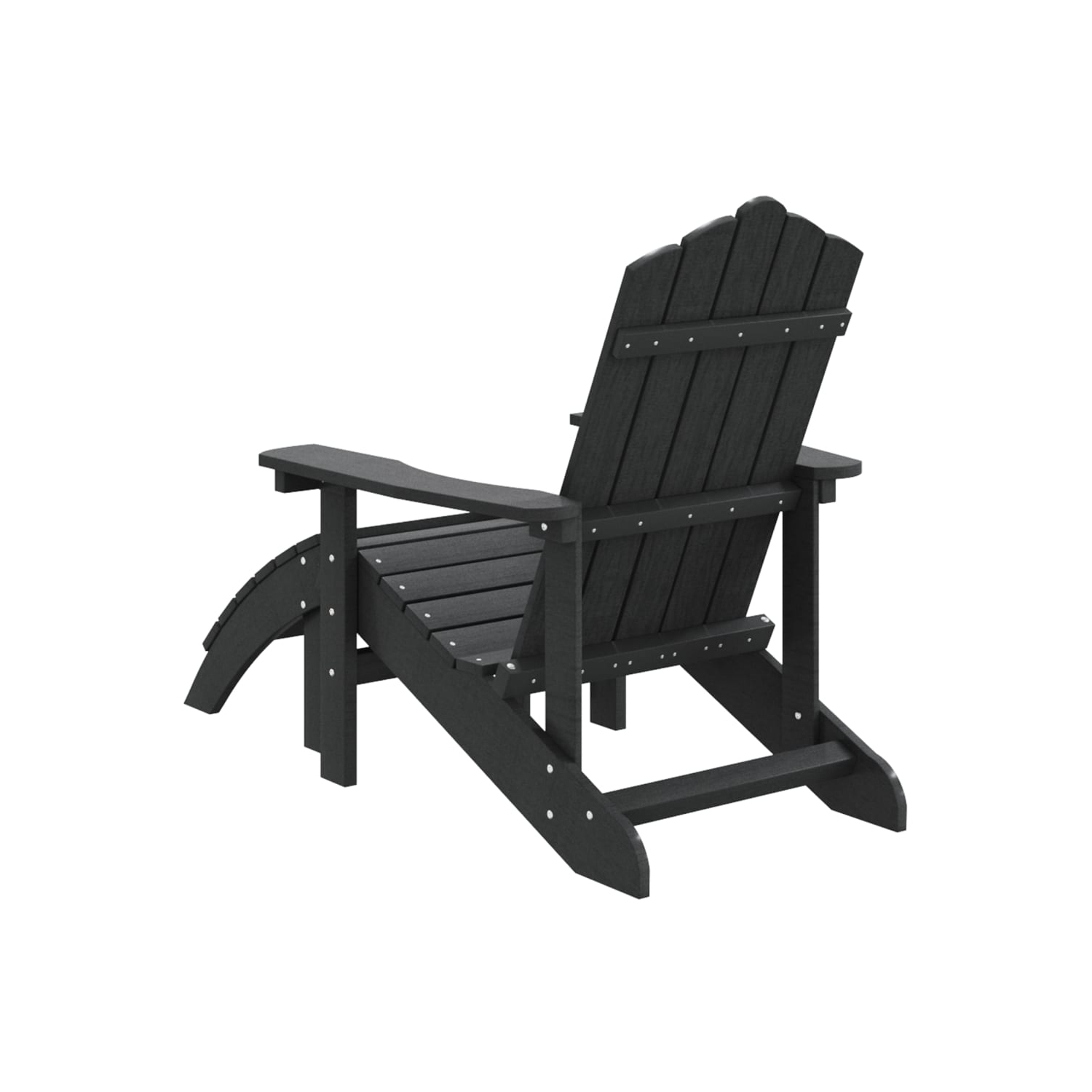 Fauteuil Adirondack de jardin vidaXL avec repose-pieds en PEHD Anthracite