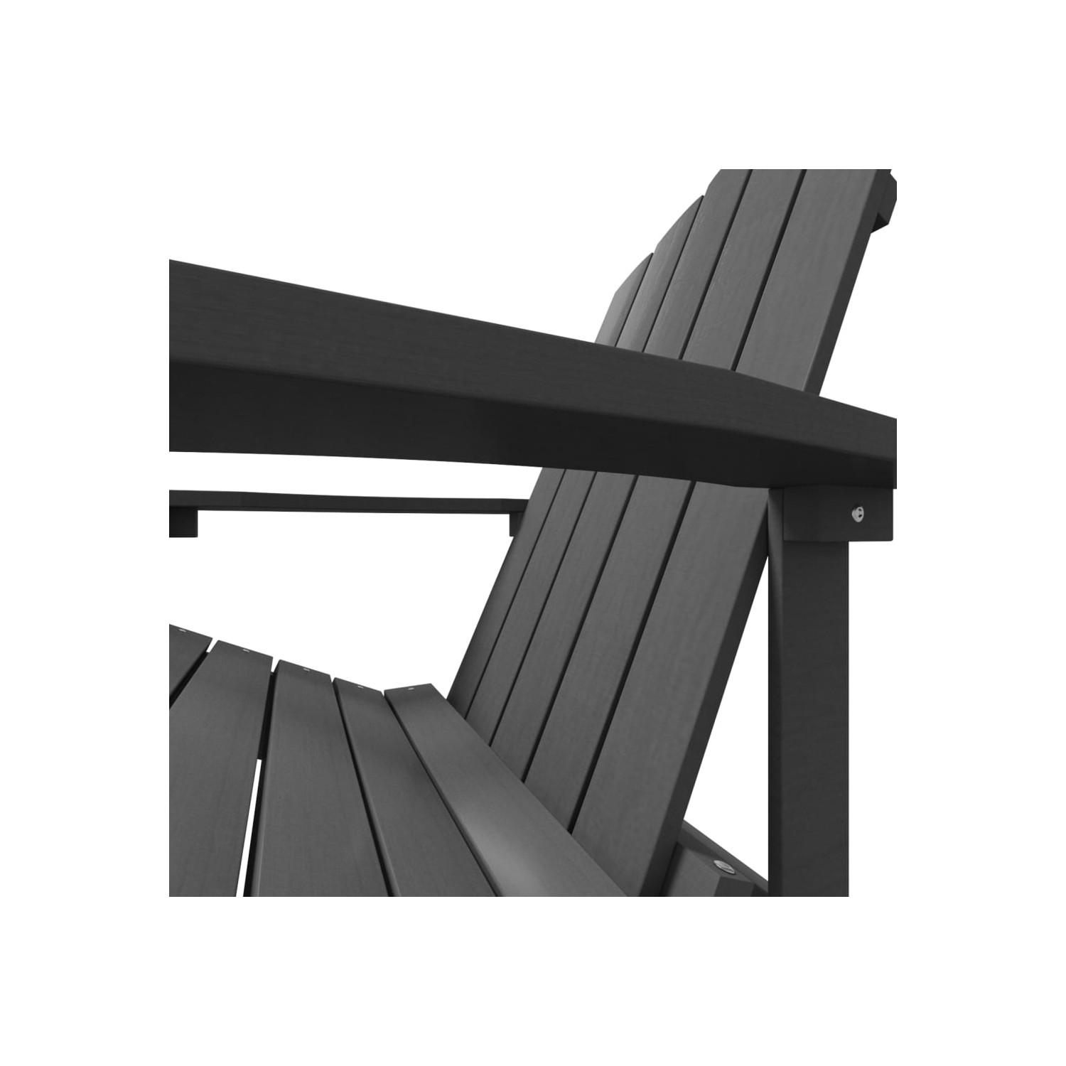 Fauteuil Adirondack de jardin vidaXL avec repose-pieds en PEHD Anthracite