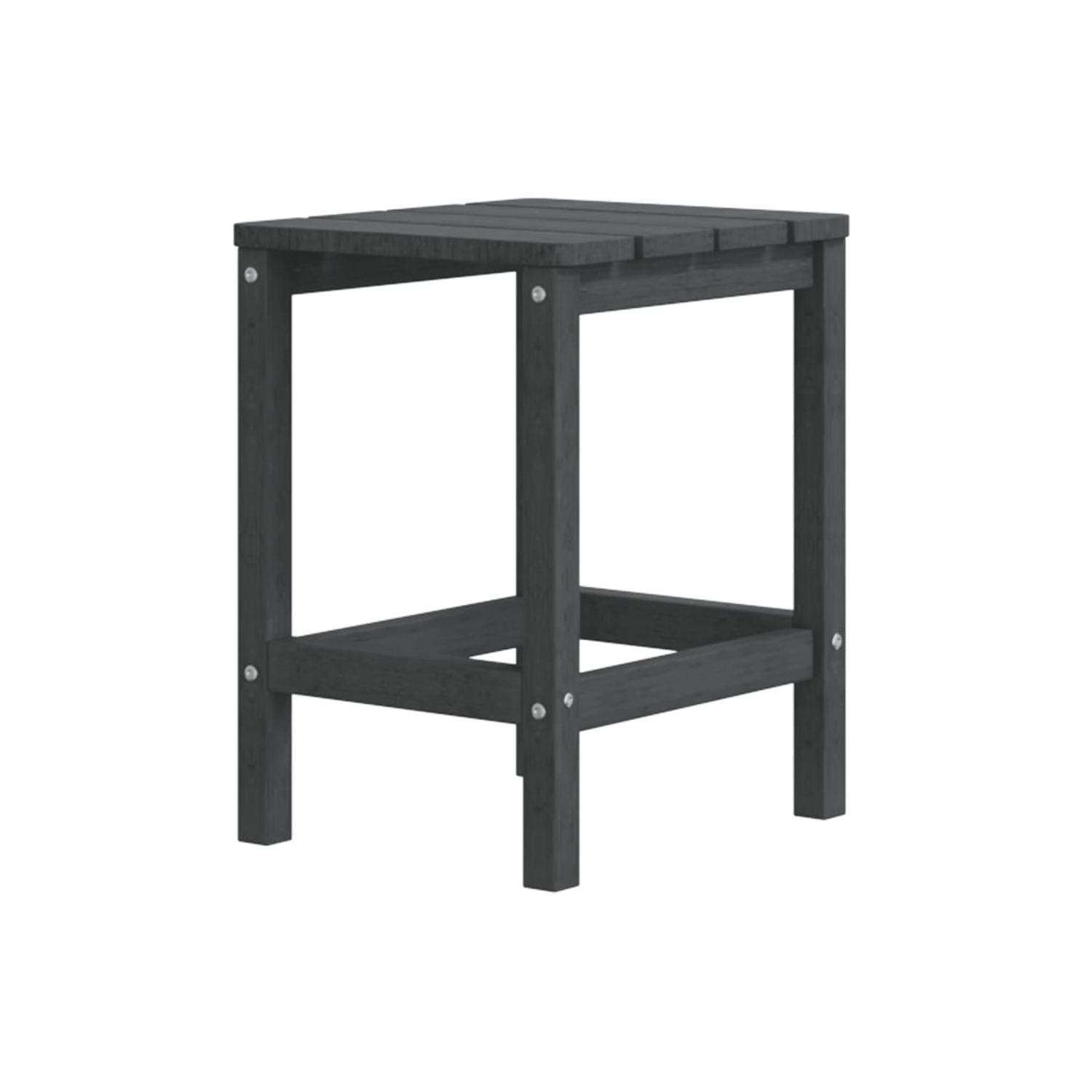 vidaXL Garden Adirondack Chairs with Footstool & Table HDPE Anthracite