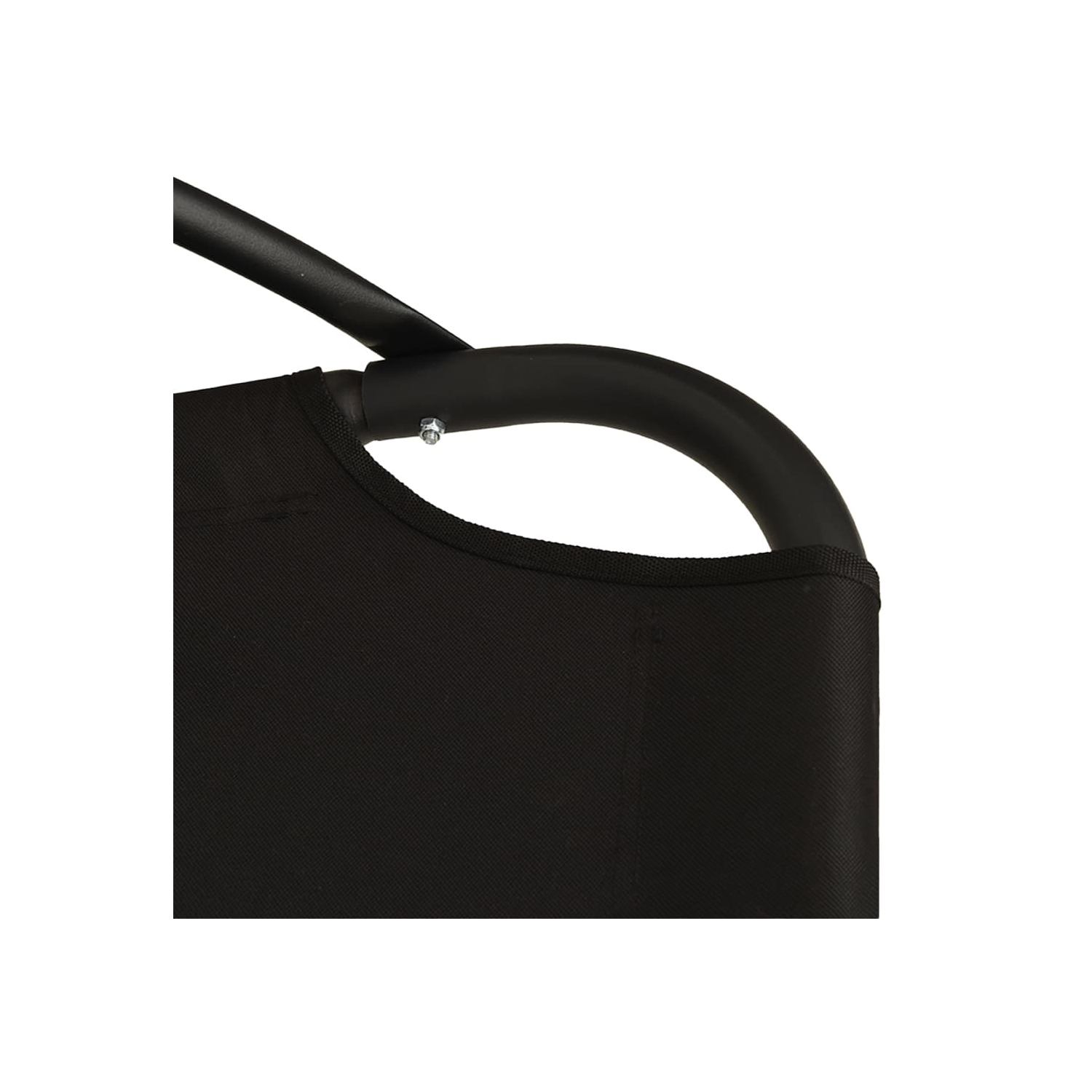 vidaXL Garden Swing Chair with Cushion Black Oxford Fabric and Steel