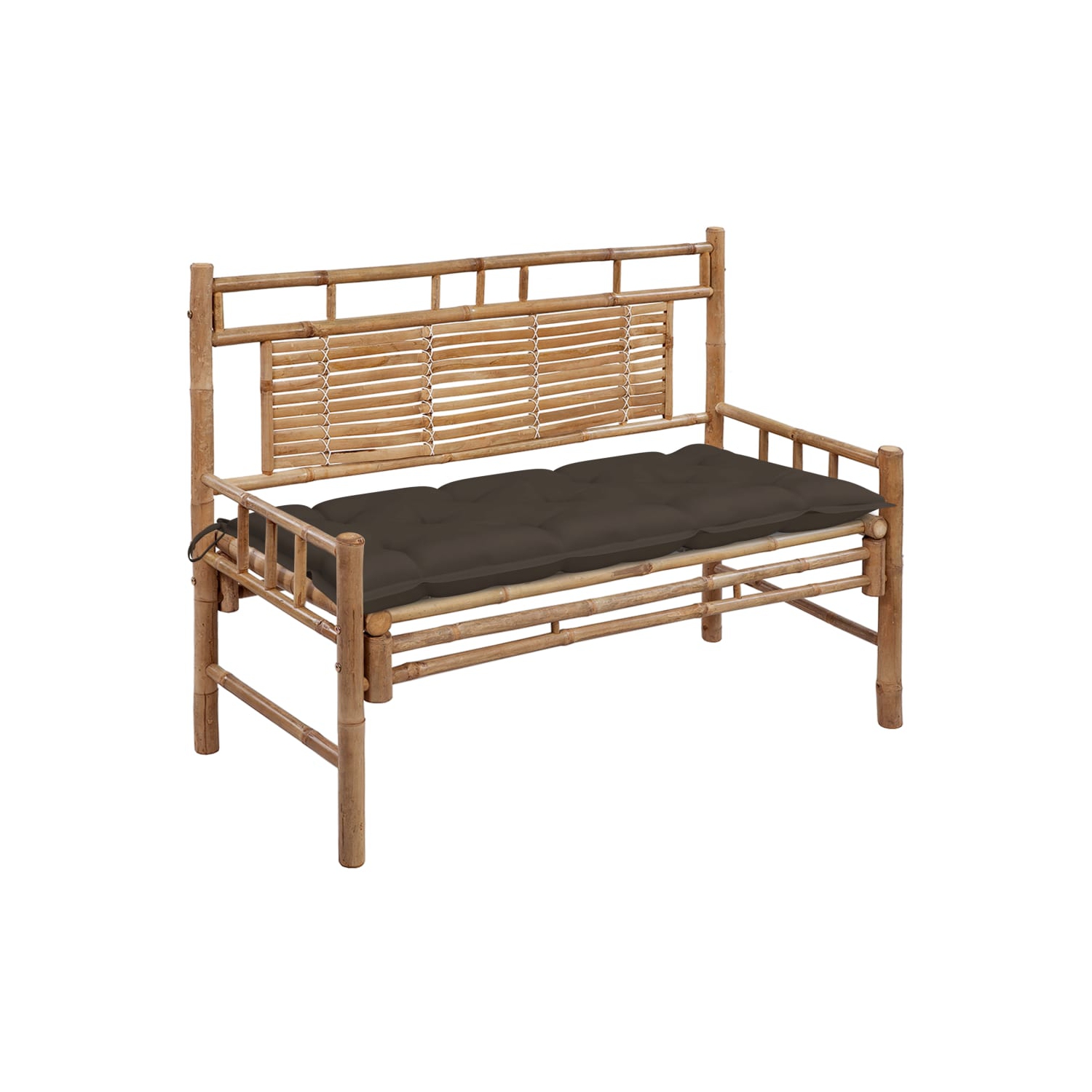 vidaXL Garden Bench with Cushion 120 cm Bamboo