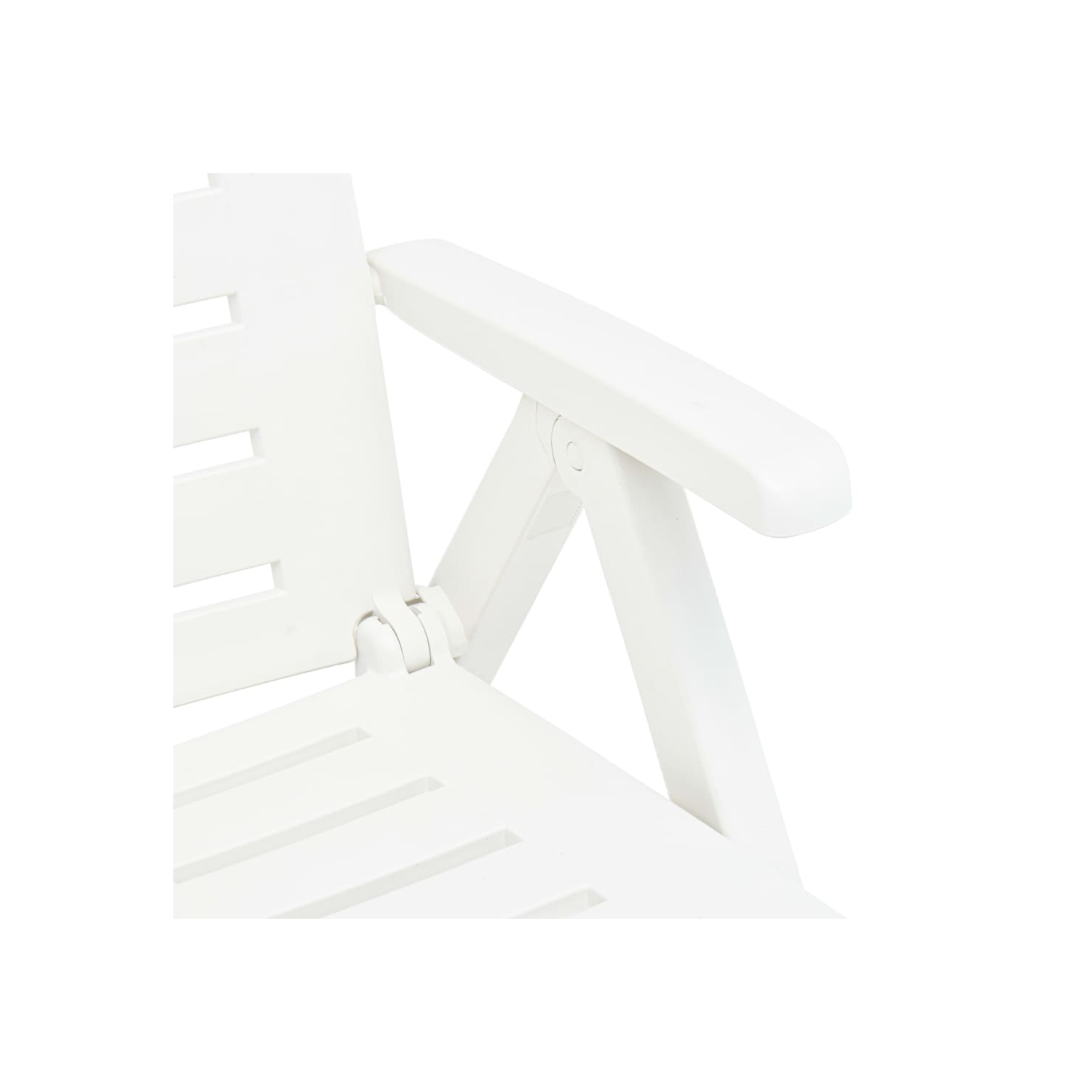 Chaise longue pliante en plastique blanc de vidaXL