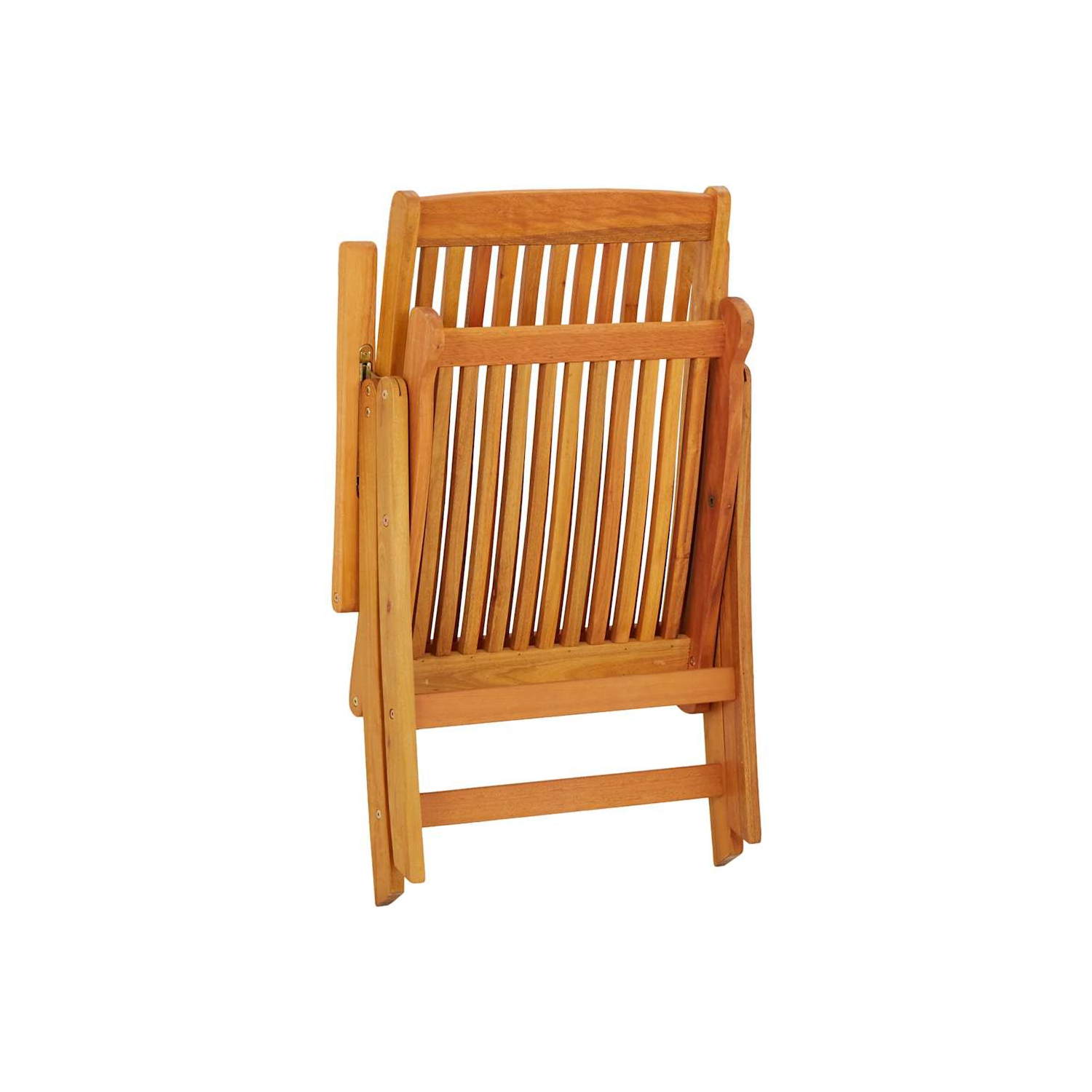 vidaXL Folding Garden Chairs 2 pcs Solid Wood Eucalyptus