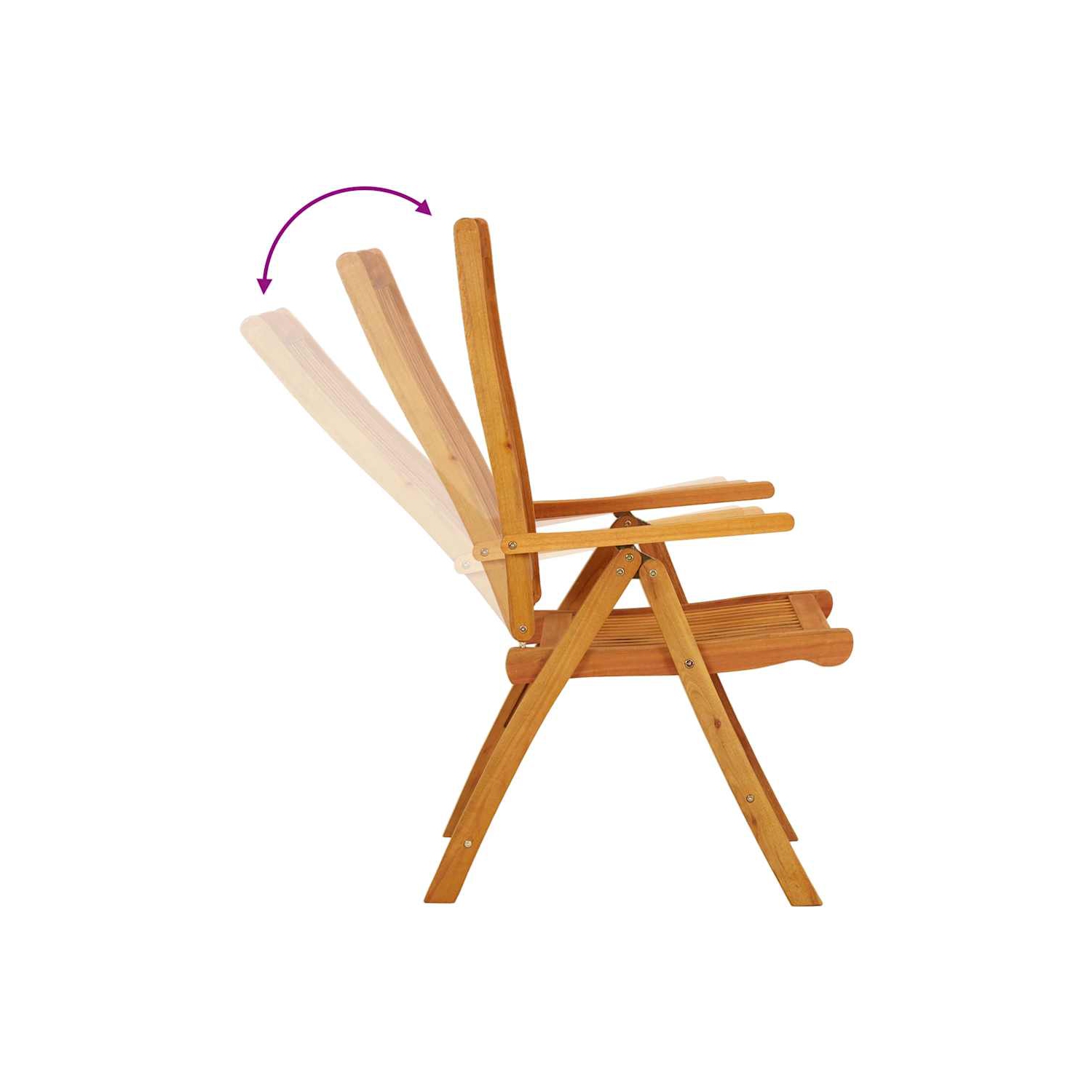 vidaXL Folding Garden Chairs 2 pcs Solid Wood Eucalyptus