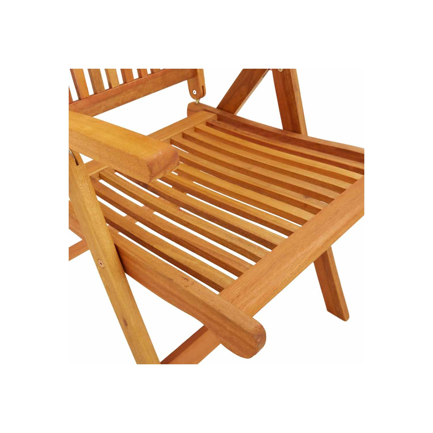 vidaXL Folding Garden Chairs 2 pcs Solid Wood Eucalyptus