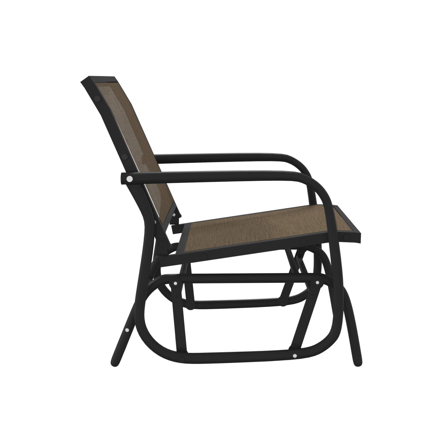 vidaXL Garden Glider Chairs 2 pcs Brown 61x76x87 cm Textilene&Steel