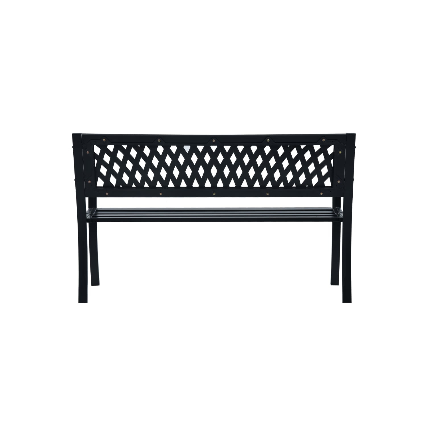 vidaXL Garden Bench Black 120 cm Steel
