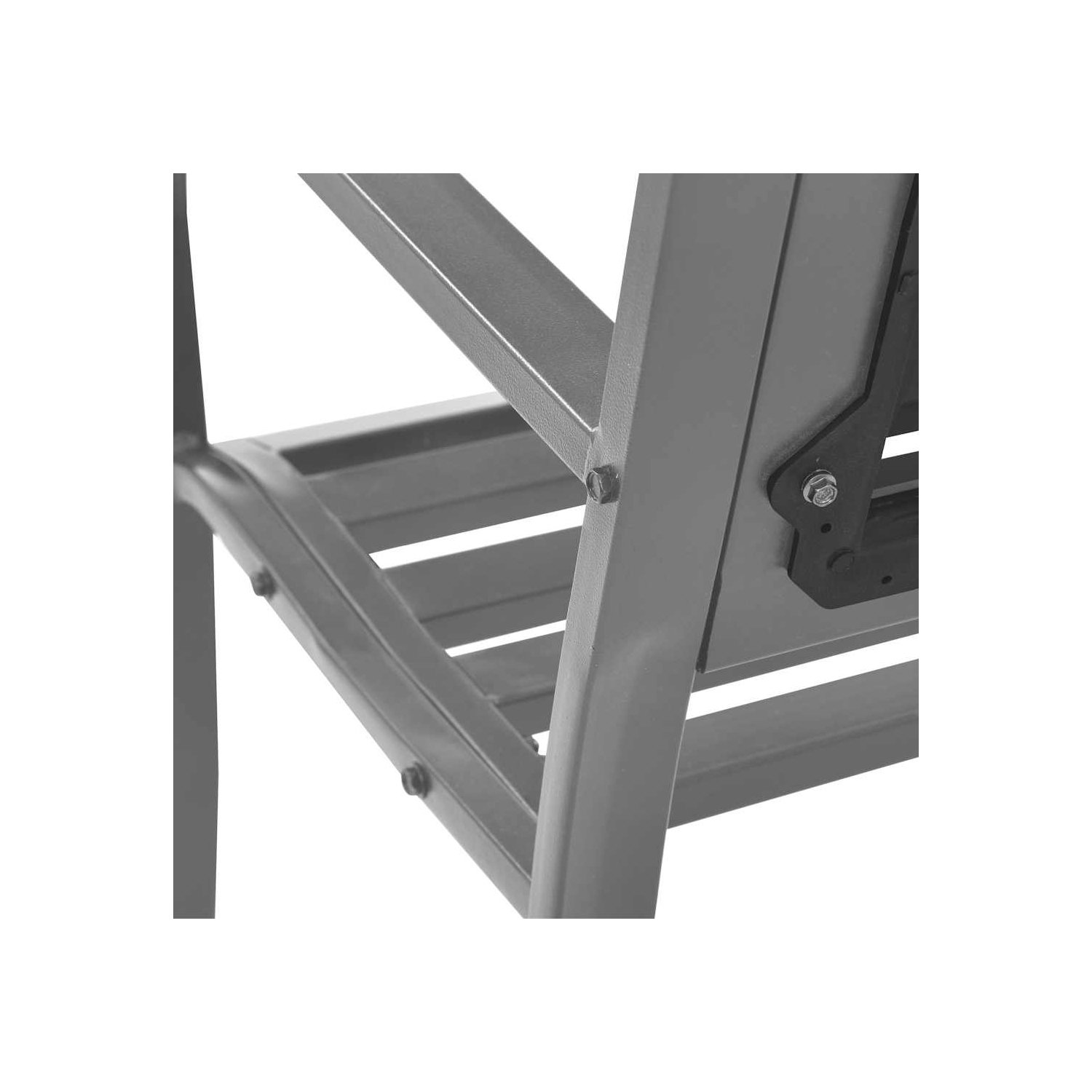 vidaXL Garden Bench Black 120 cm Steel