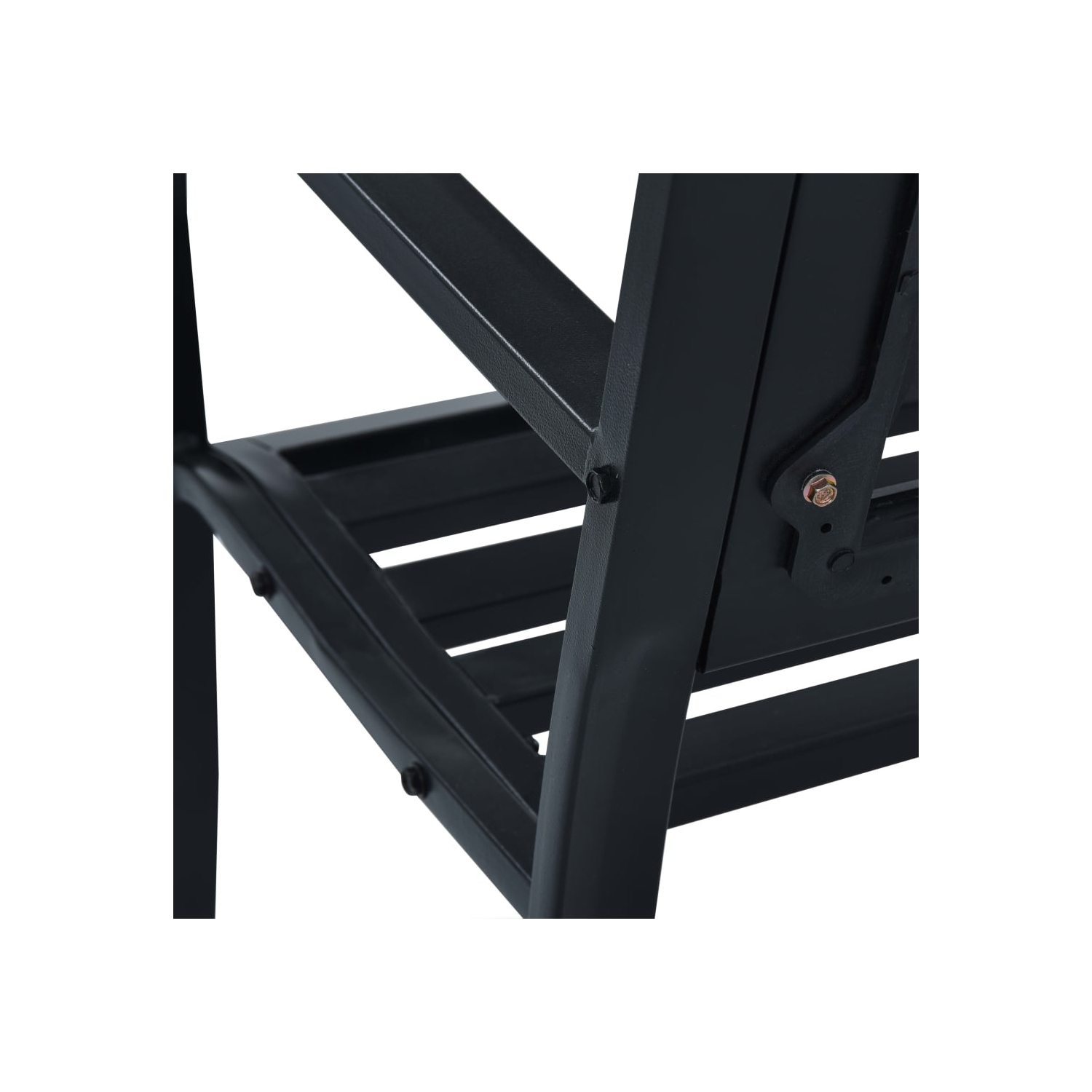vidaXL Garden Bench Black 120 cm Steel