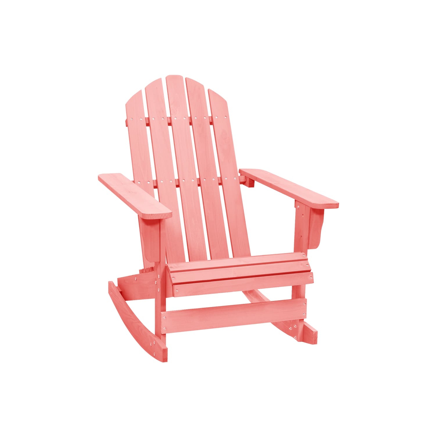 Chaise berçante Adirondack Garden de vidaXL en bois de sapin massif rose