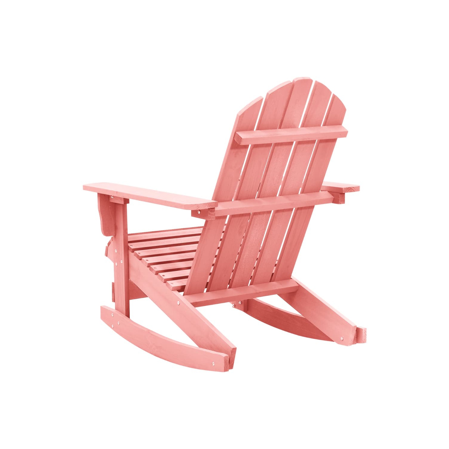 Chaise berçante Adirondack Garden de vidaXL en bois de sapin massif rose