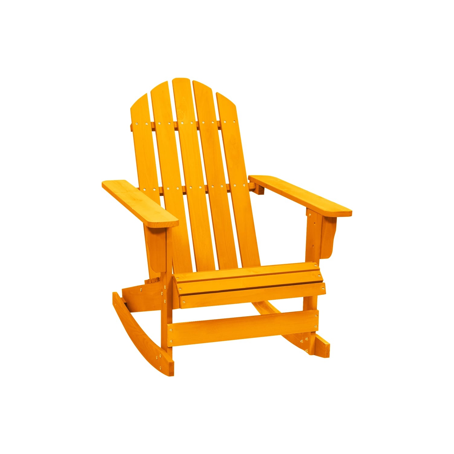 vidaXL Garden Adirondack Rocking Chair Solid Fir Wood Orange