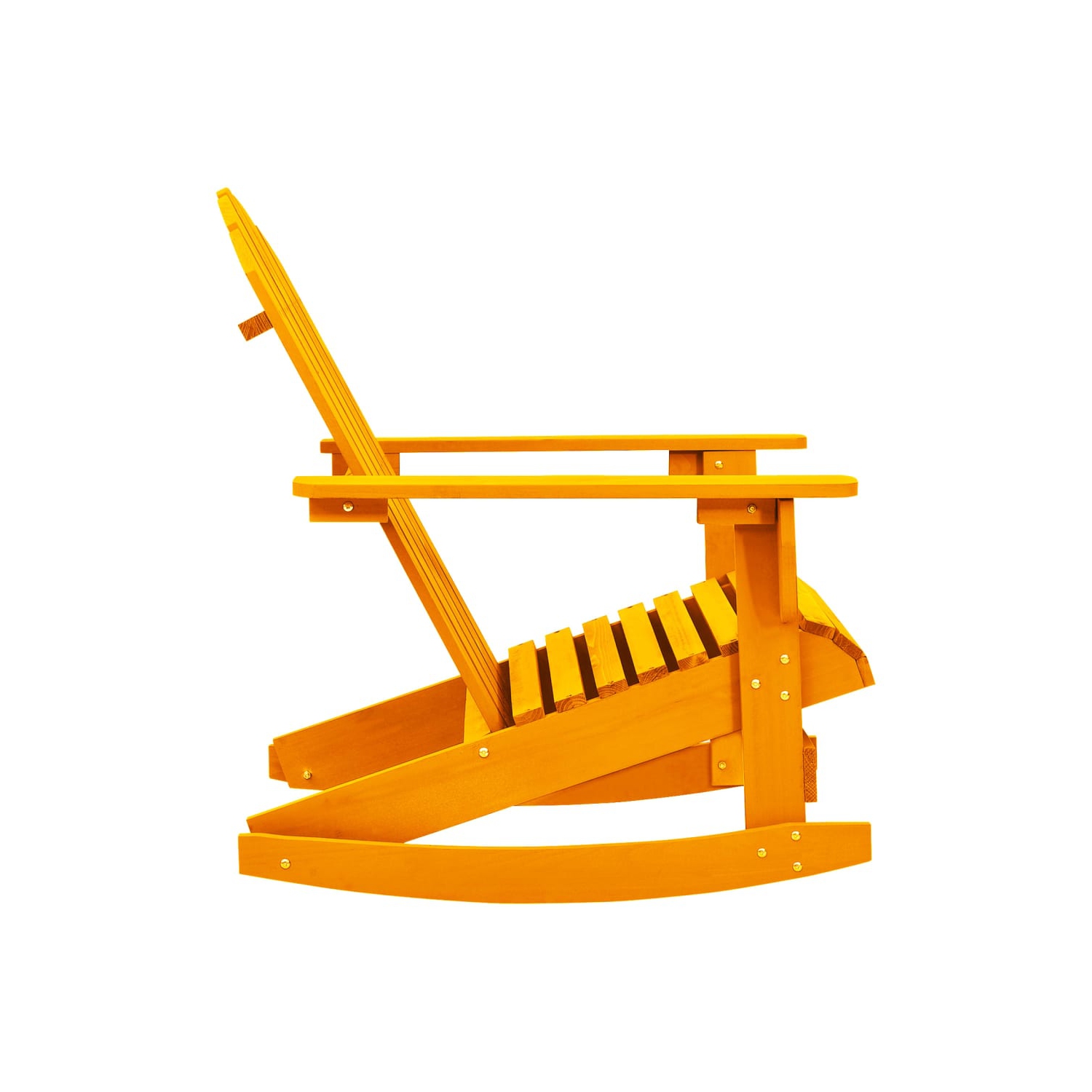 vidaXL Garden Adirondack Rocking Chair Solid Fir Wood Orange