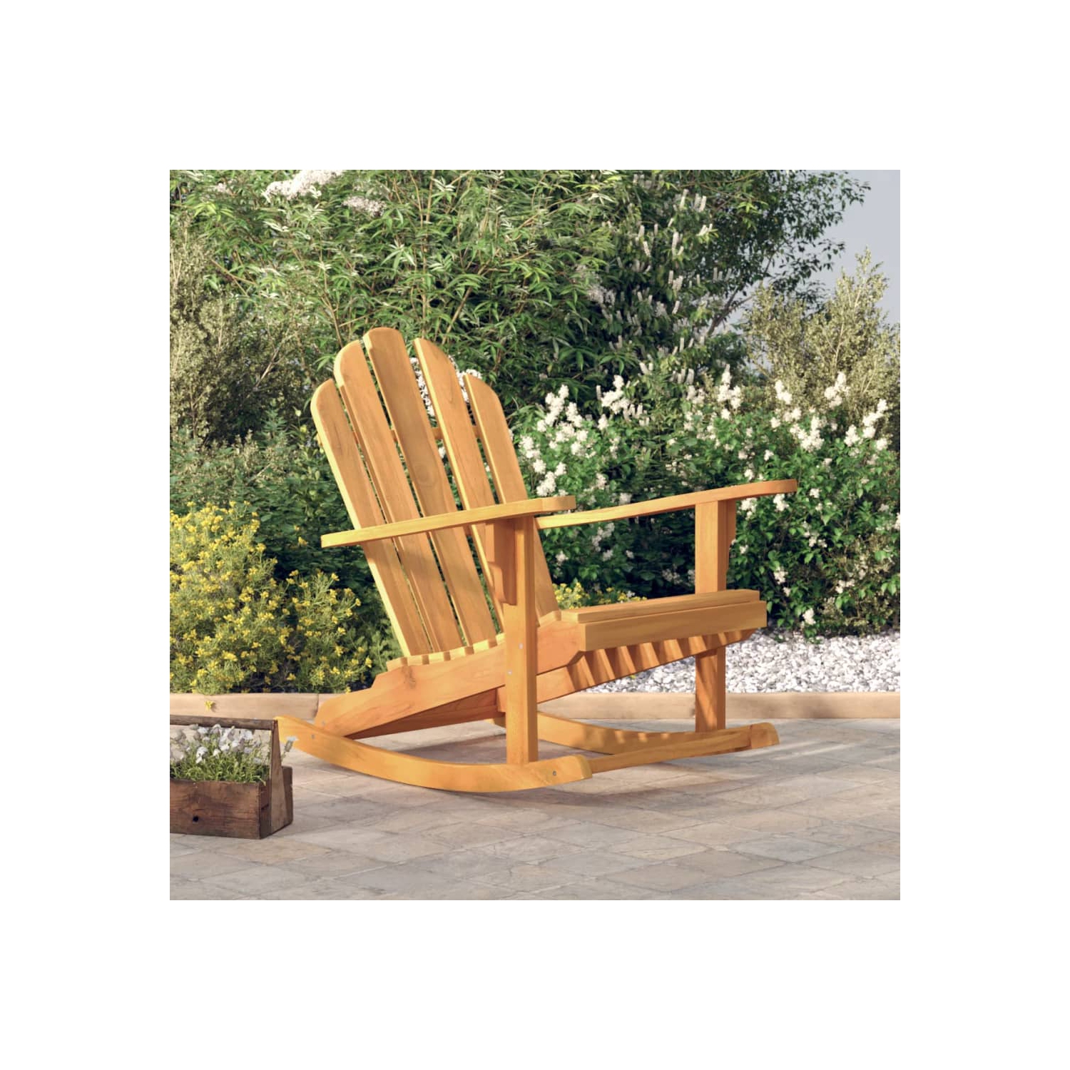 vidaXL Garden Adirondack Rocking Chair 79x100x103 cm Solid Wood Teak