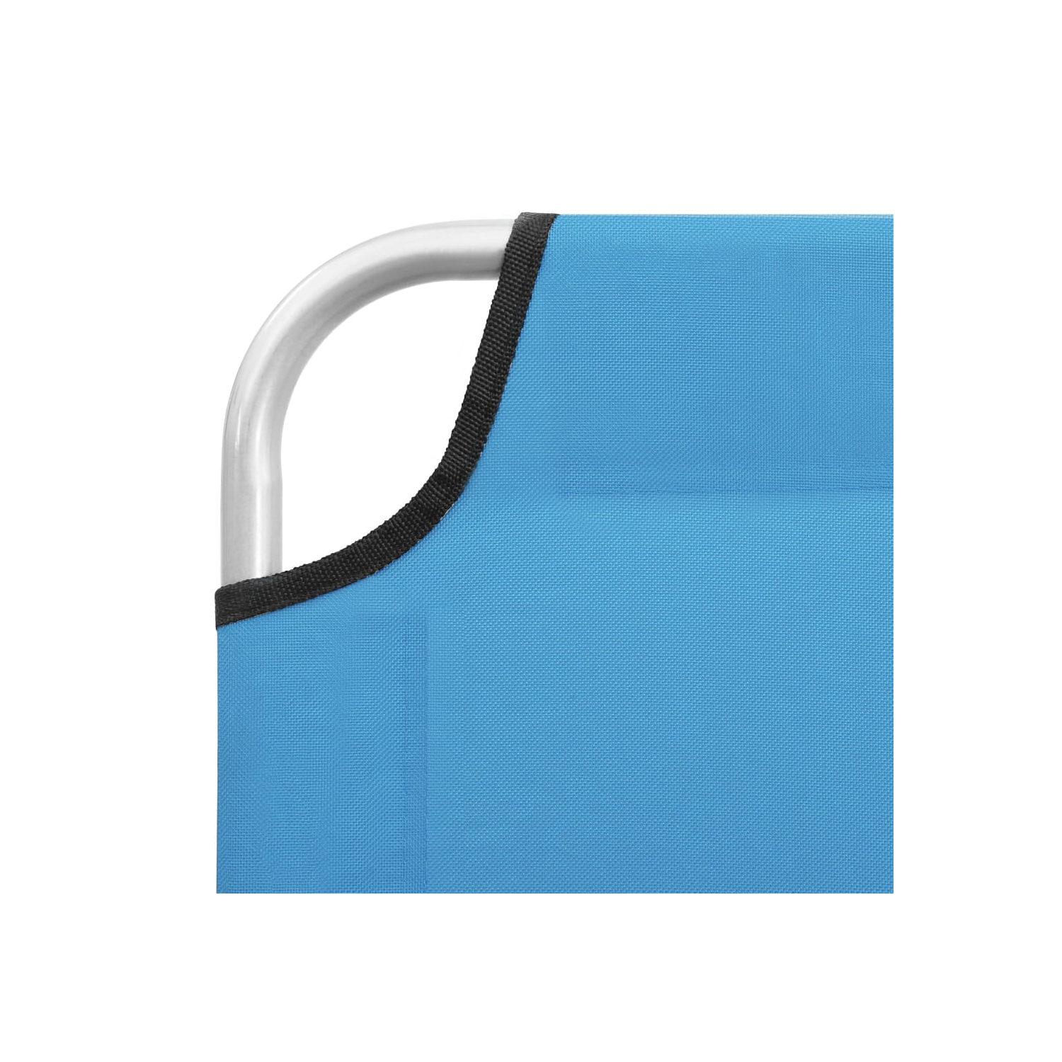 vidaXL Folding Sun Lounger Steel and Fabric Turquoise Blue