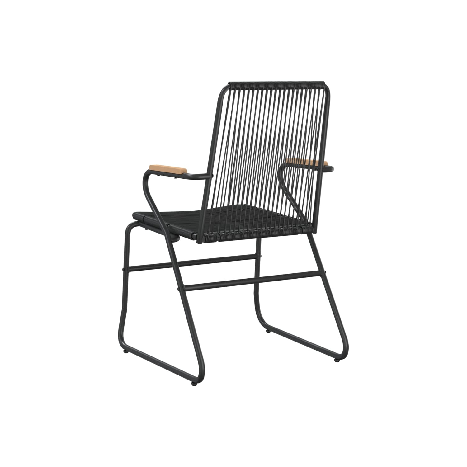 vidaXL Garden Chairs 2 pcs Black 58x59x85.5 cm PVC Rattan