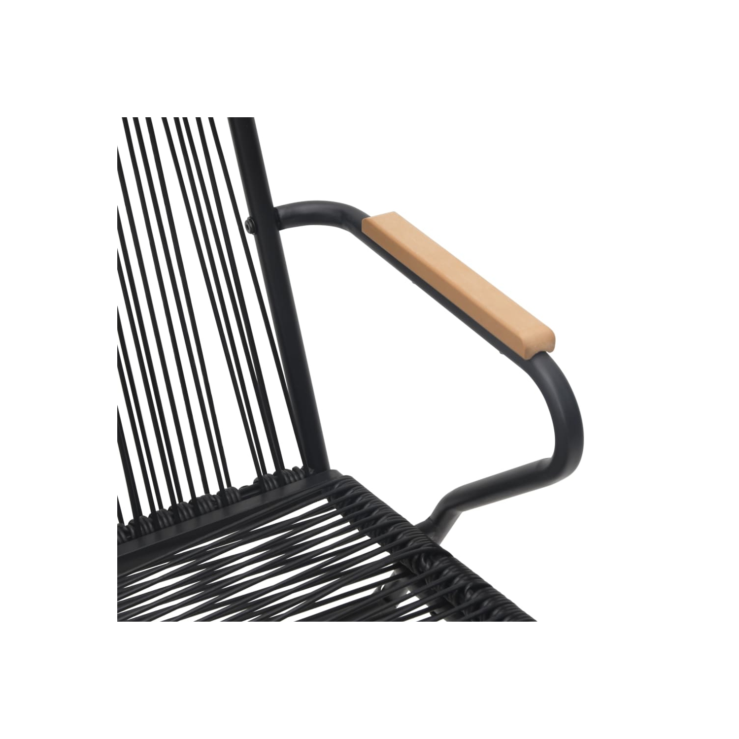 vidaXL Garden Chairs 2 pcs Black 58x59x85.5 cm PVC Rattan