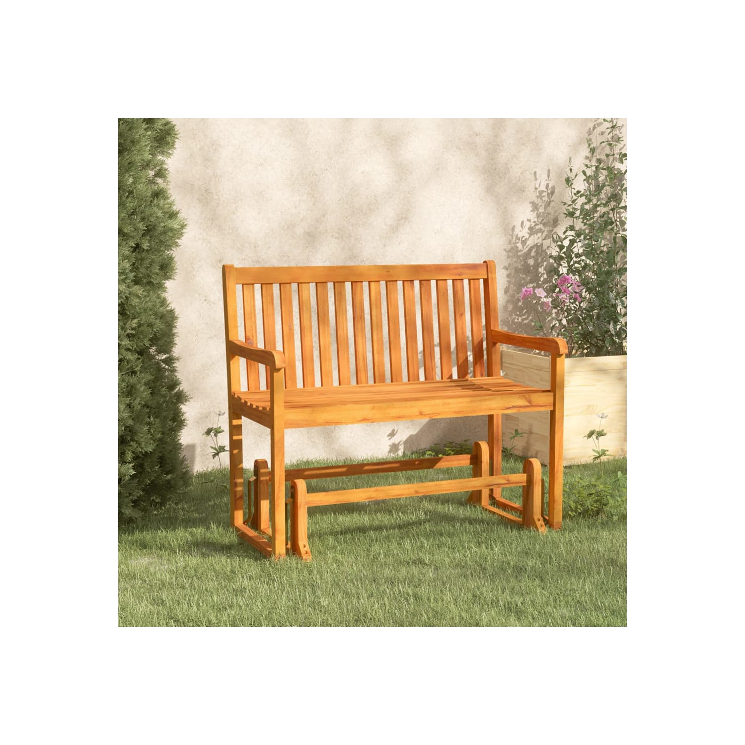 vidaXL Garden Swing Bench 110 cm Solid Acacia Wood
