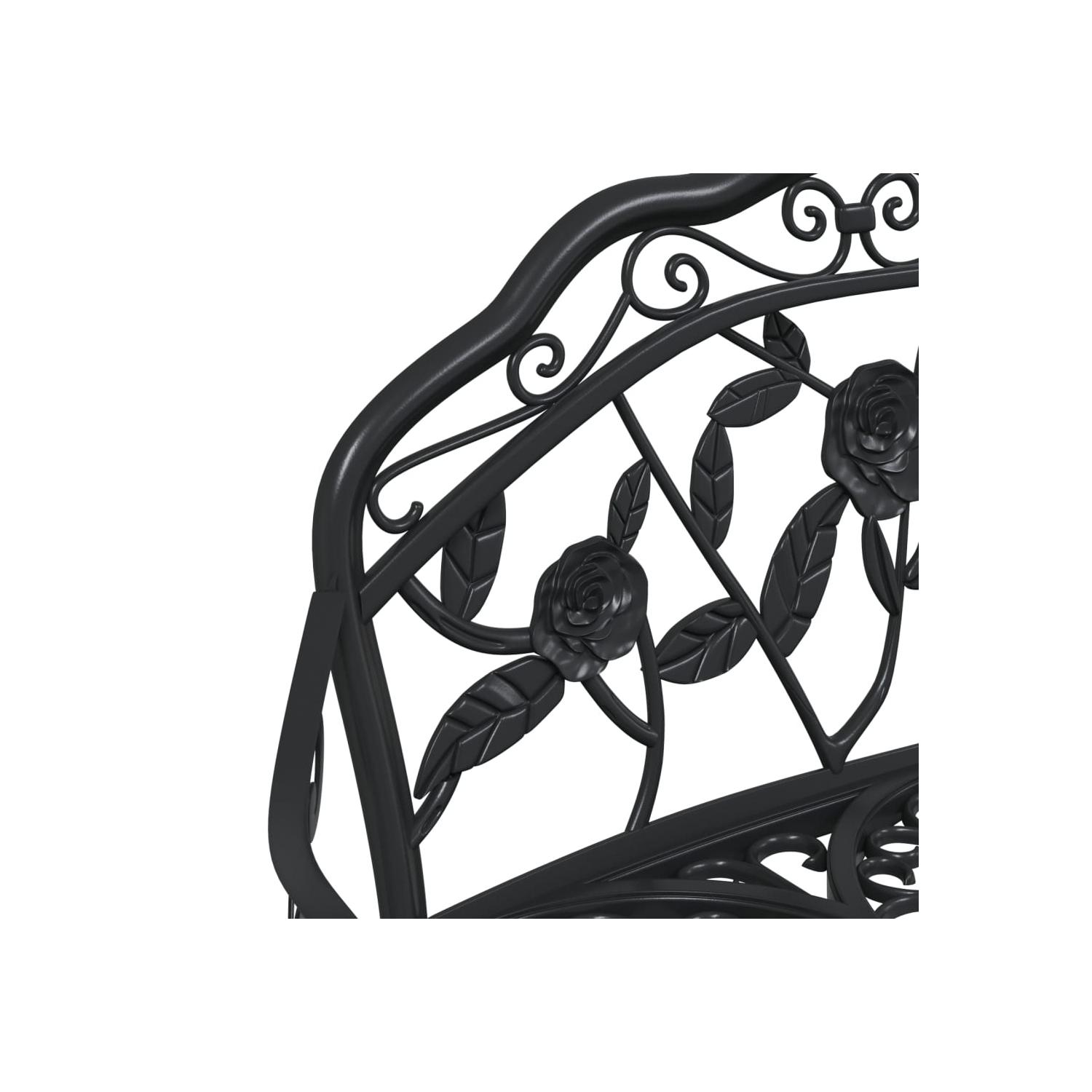 vidaXL Garden Bench 100 cm Cast Aluminium Black