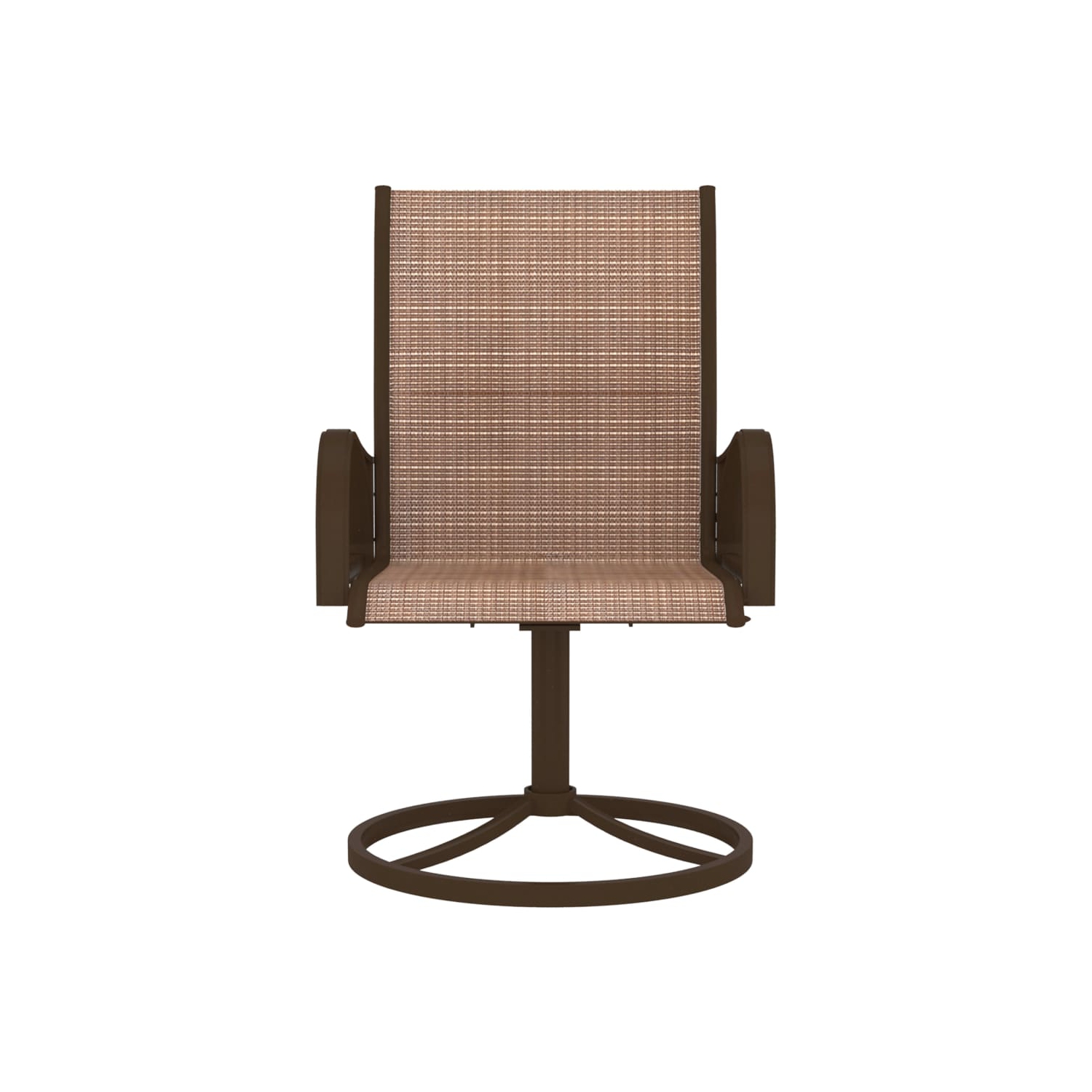 Chaises pivotantes de jardin vidaXL 2 pièces Textilene et Steel Brown